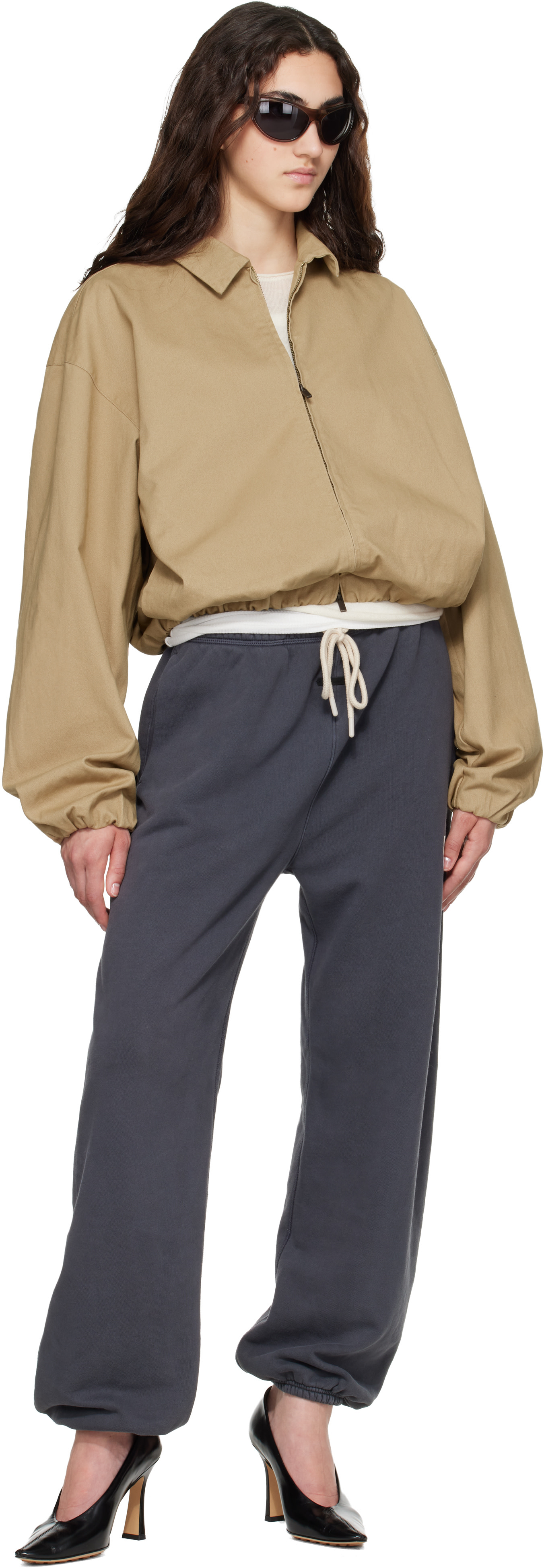 Fear of God ESSENTIALS - Beige Full Zip Work Jacket