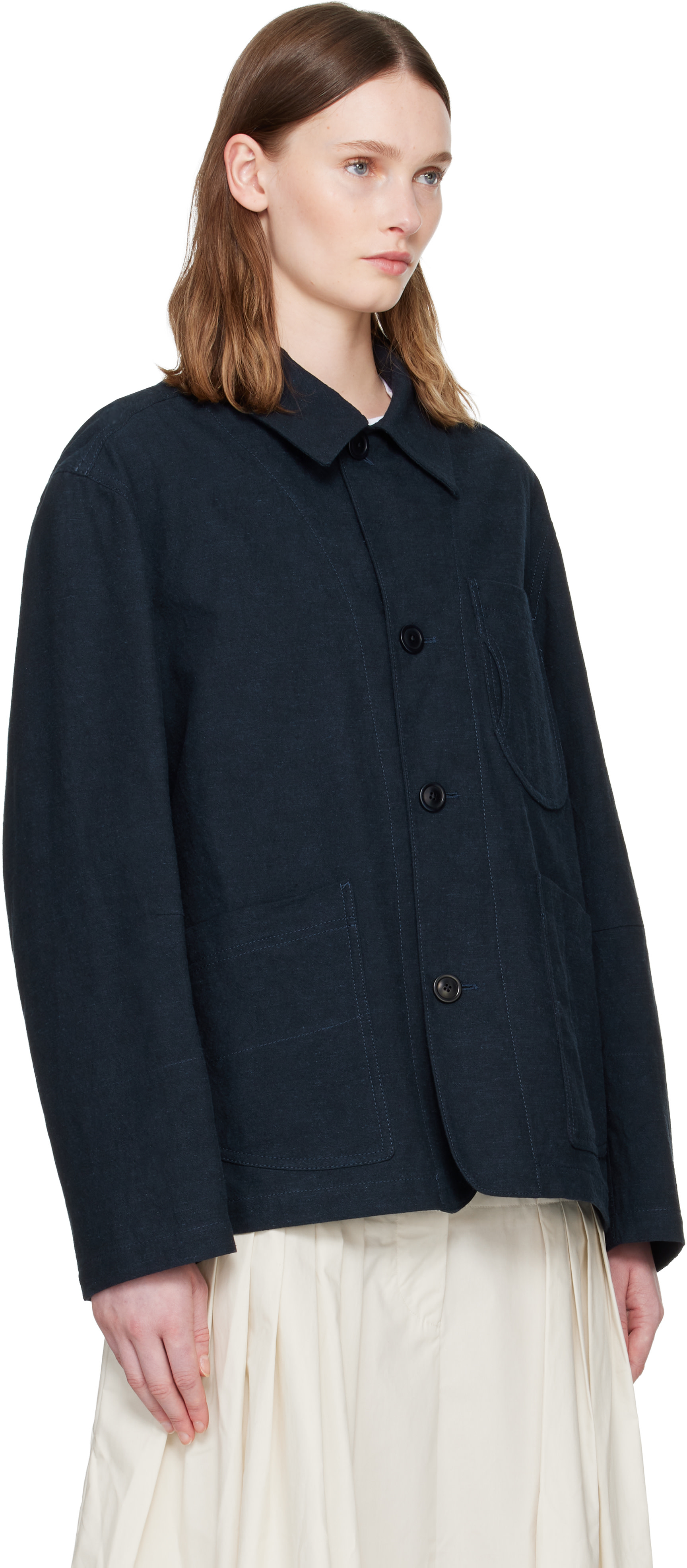 YMC - Blouson de travail bleu marine