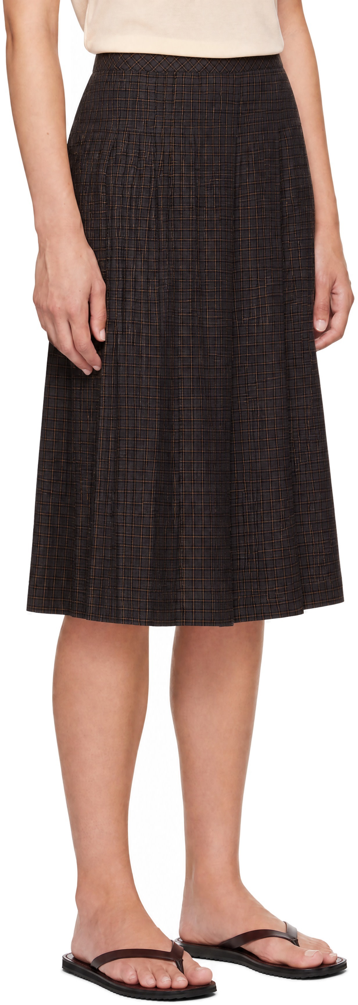 YMC - Gray Rosetta Midi Skirt