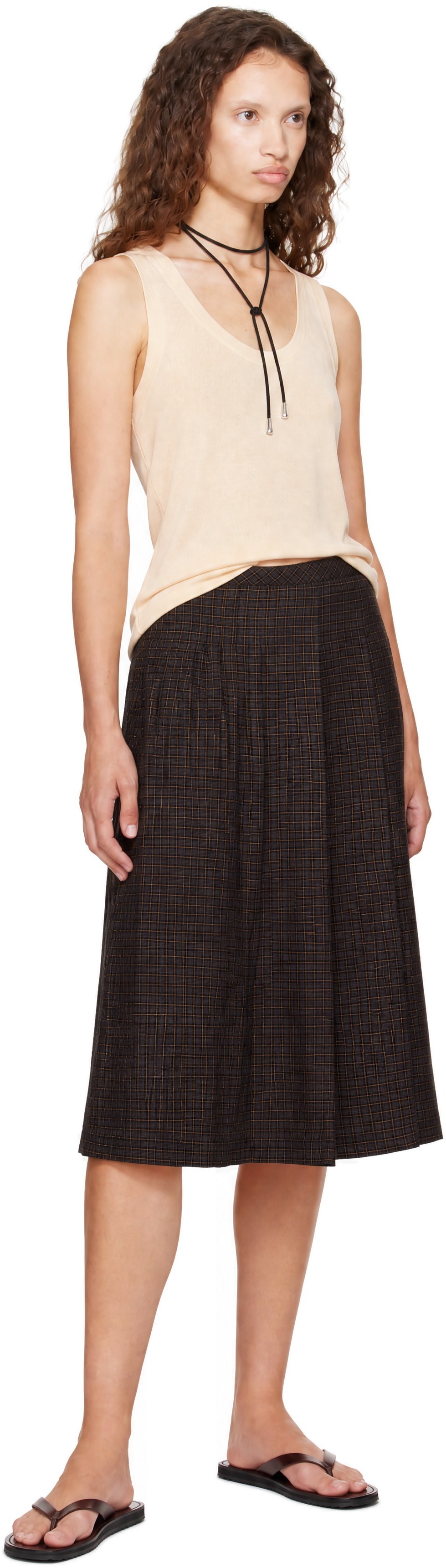 YMC - Gray Rosetta Midi Skirt