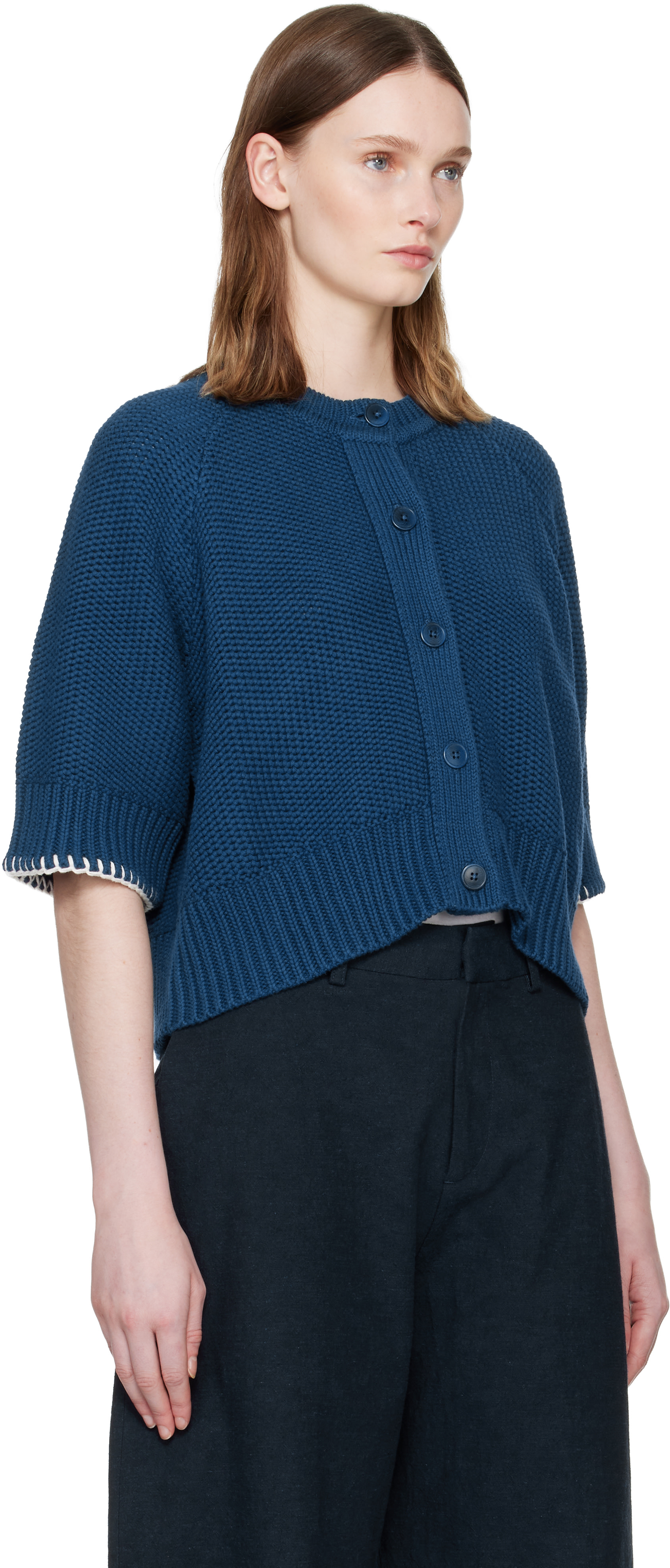 YMC - Cardigan Kwai bleu