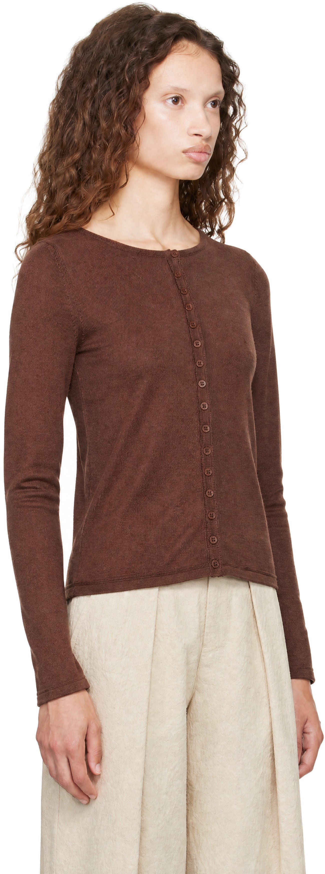 YMC - Cardigan Natalie brun