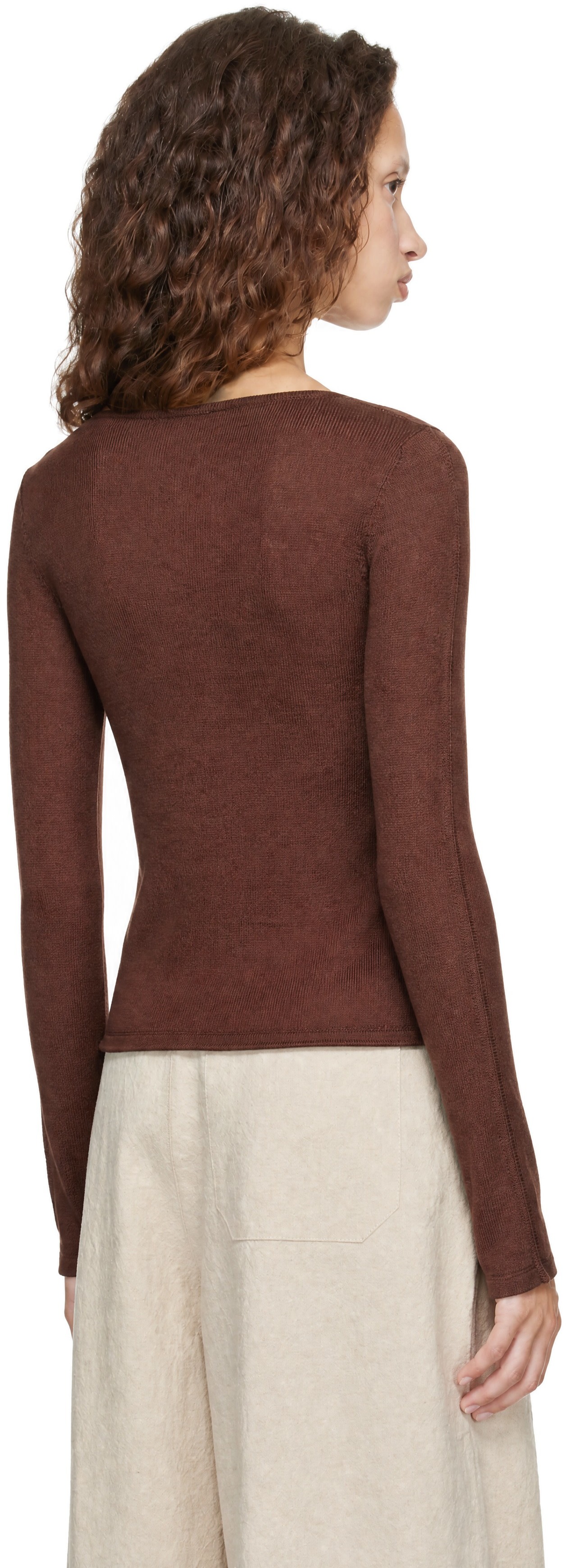 YMC - Cardigan Natalie brun