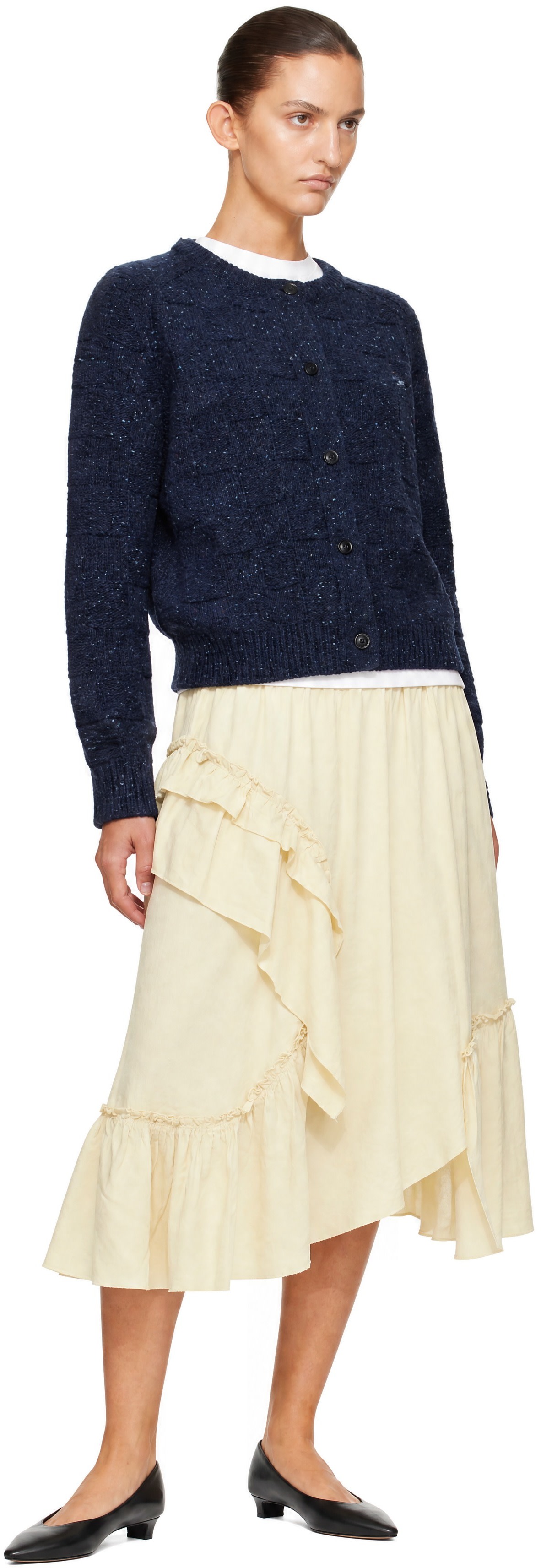 YMC - Cardigan Atomic bleu marine