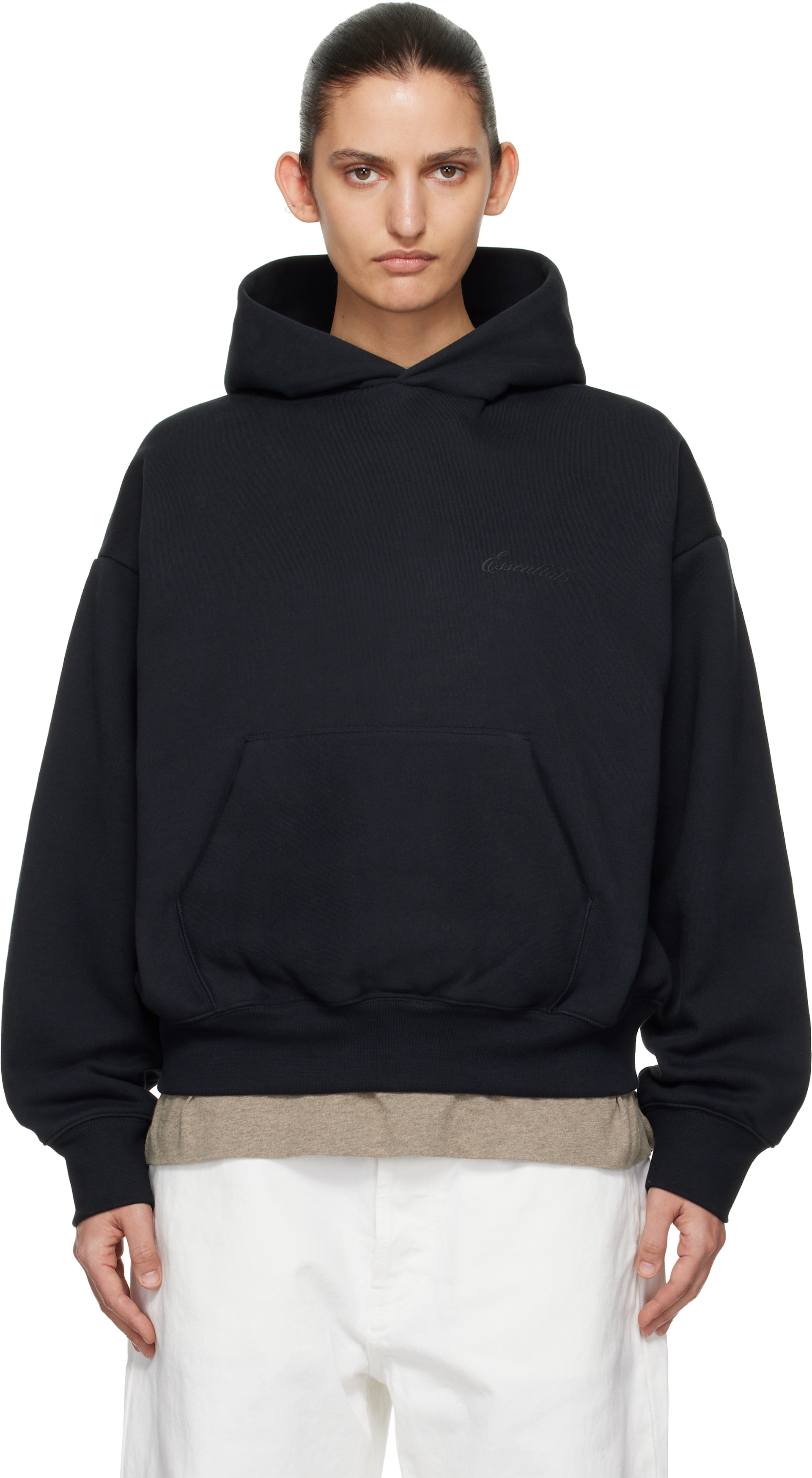 Fear of God ESSENTIALS - Pull à capuche noir