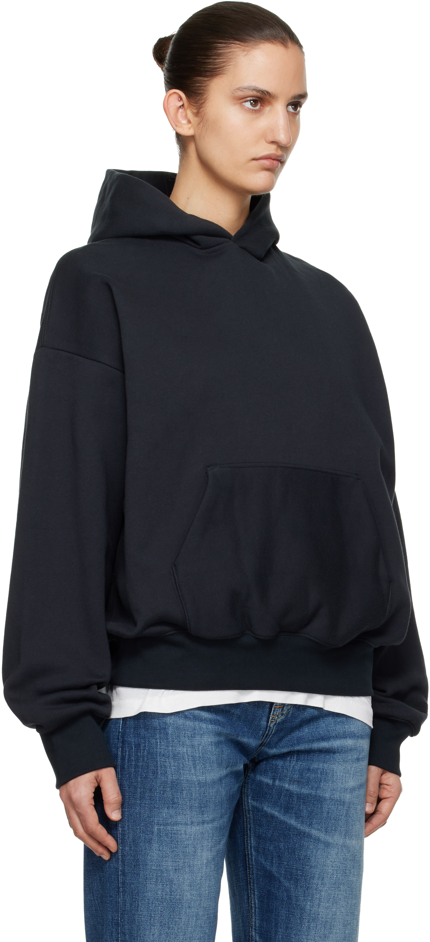 Fear of God ESSENTIALS - Pull à capuche noir à coupe classique