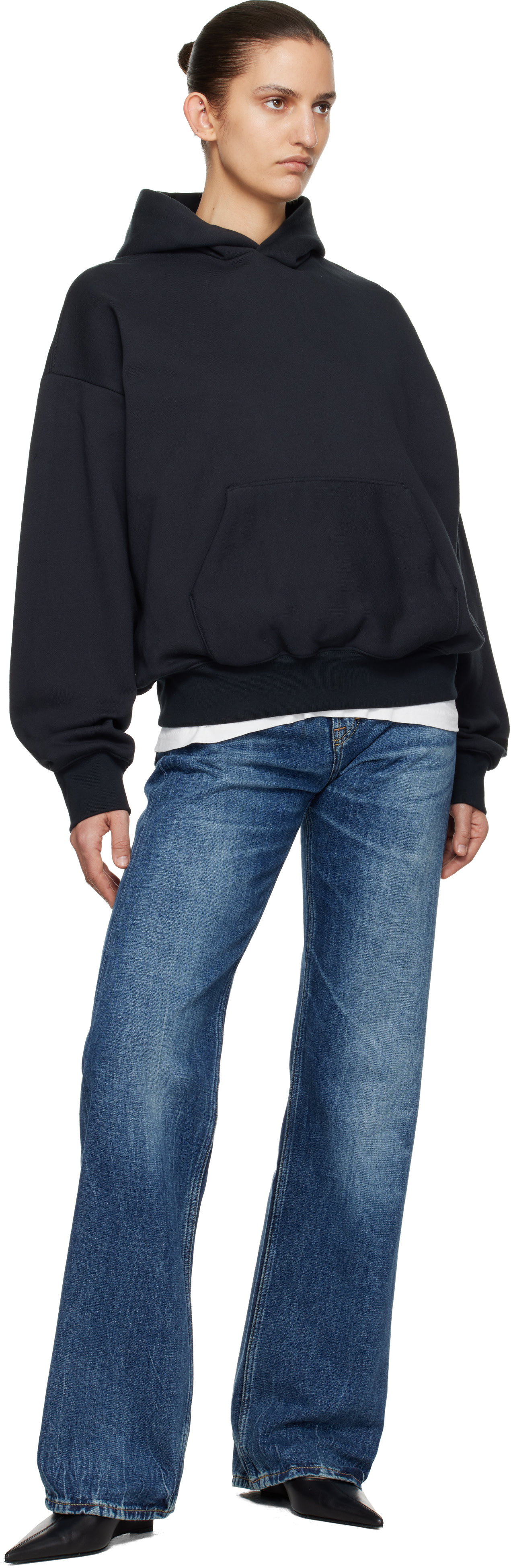 Fear of God ESSENTIALS - Pull à capuche noir à coupe classique