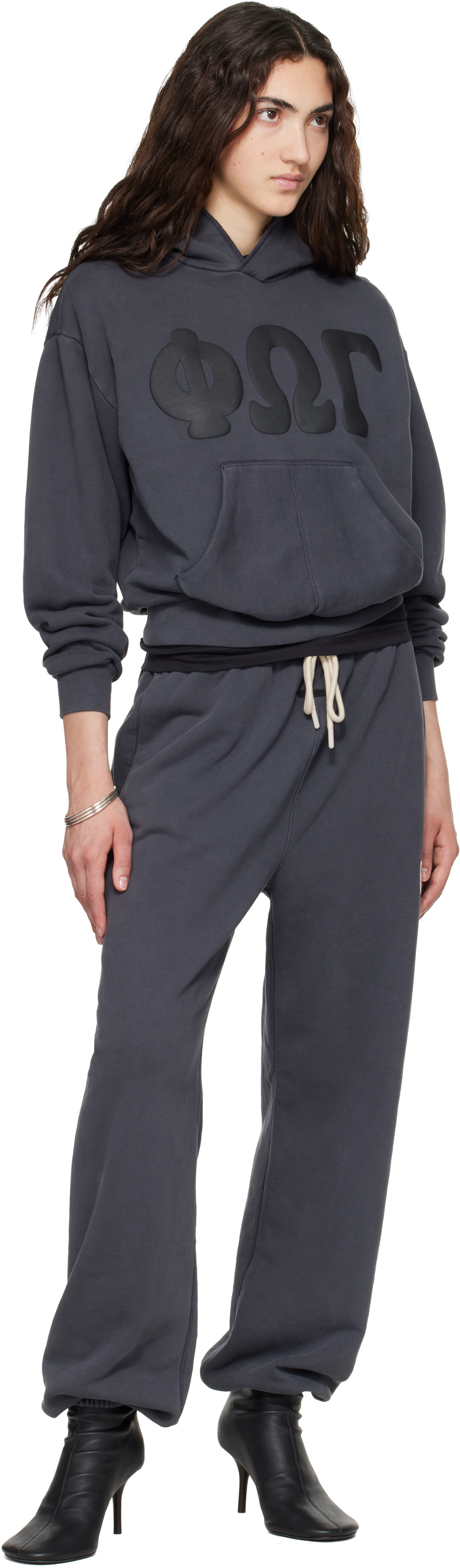 Fear of God ESSENTIALS - Pull à capuche 90s gris en molleton