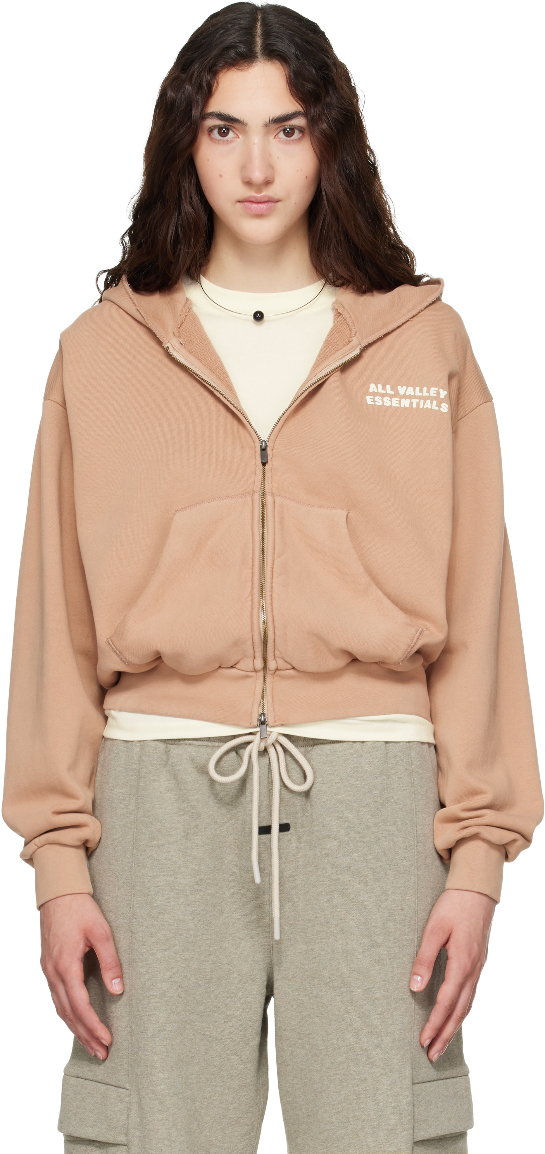 Fear of God ESSENTIALS - 탠 집업 후디