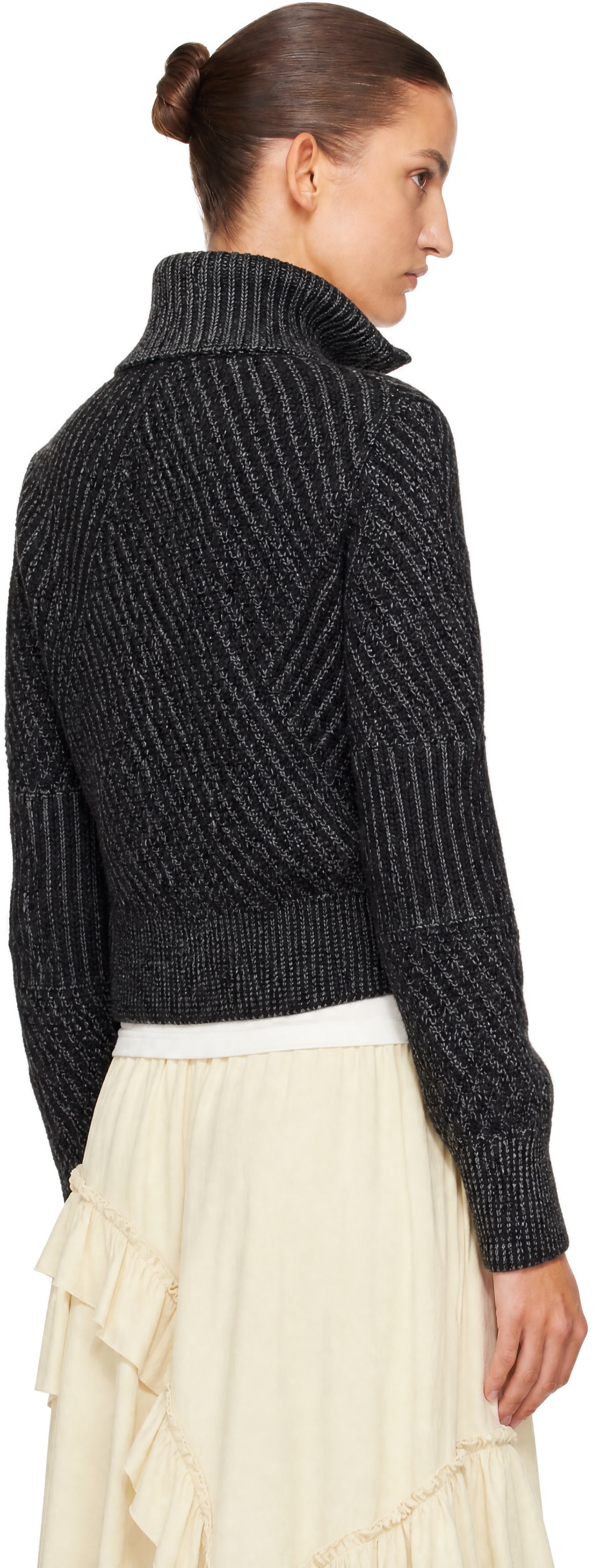 YMC: Black & Gray Nova Zip Cardigan | SSENSE Canada