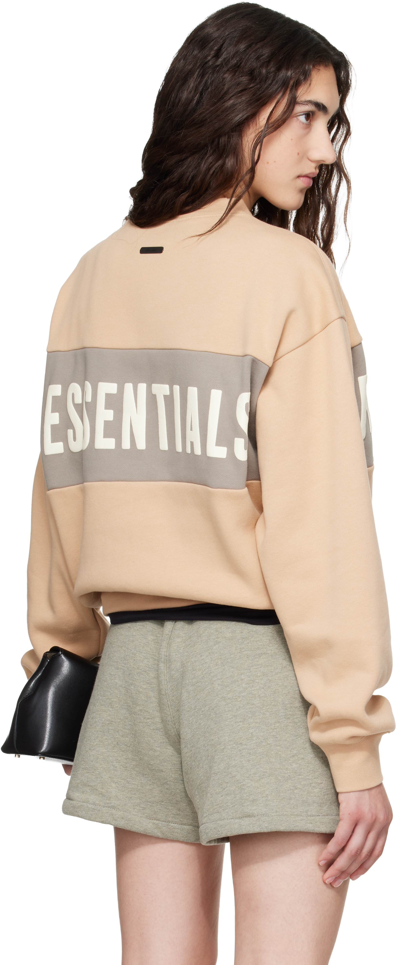 Fear of God ESSENTIALS - Pull molletonné brun clair