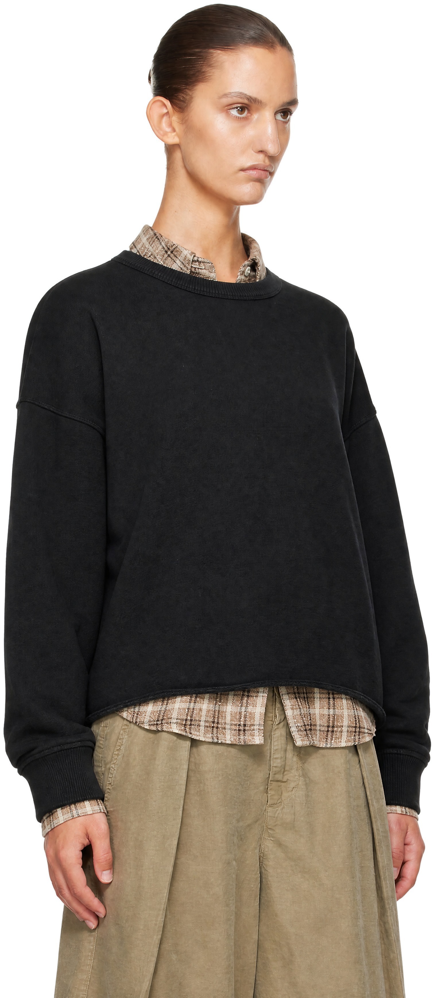 YMC - Pull molletonné Studio noir