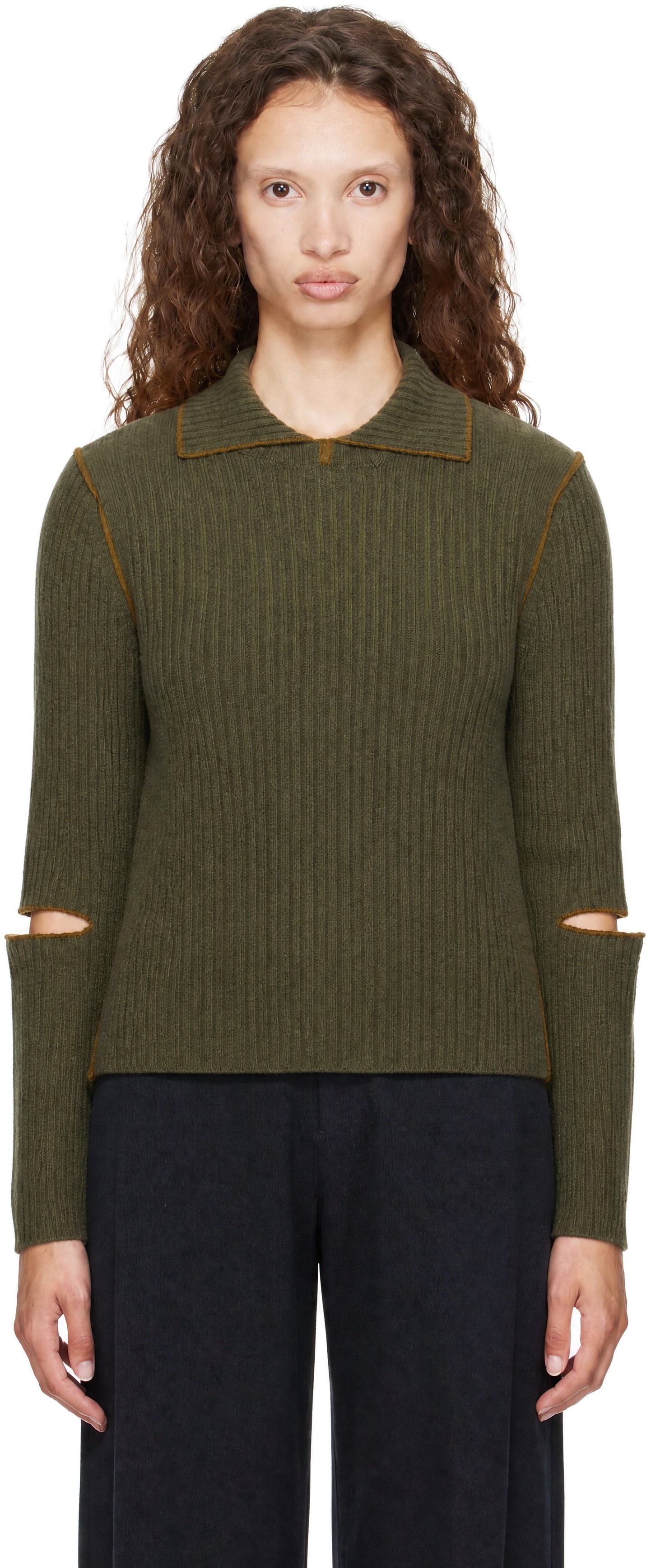 YMC - グリーン Peeka セーター