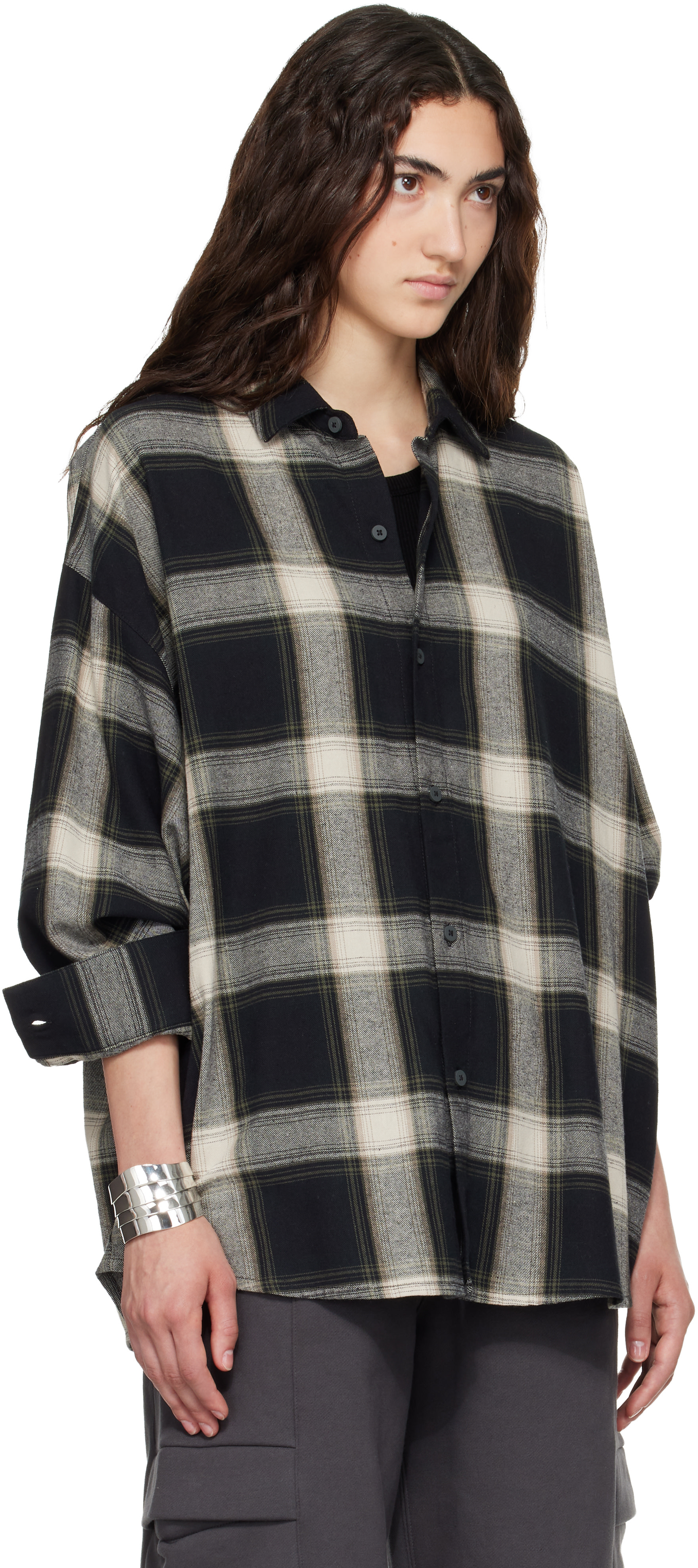 Fear of God ESSENTIALS - 블랙 & 화이트 버튼업 셔츠