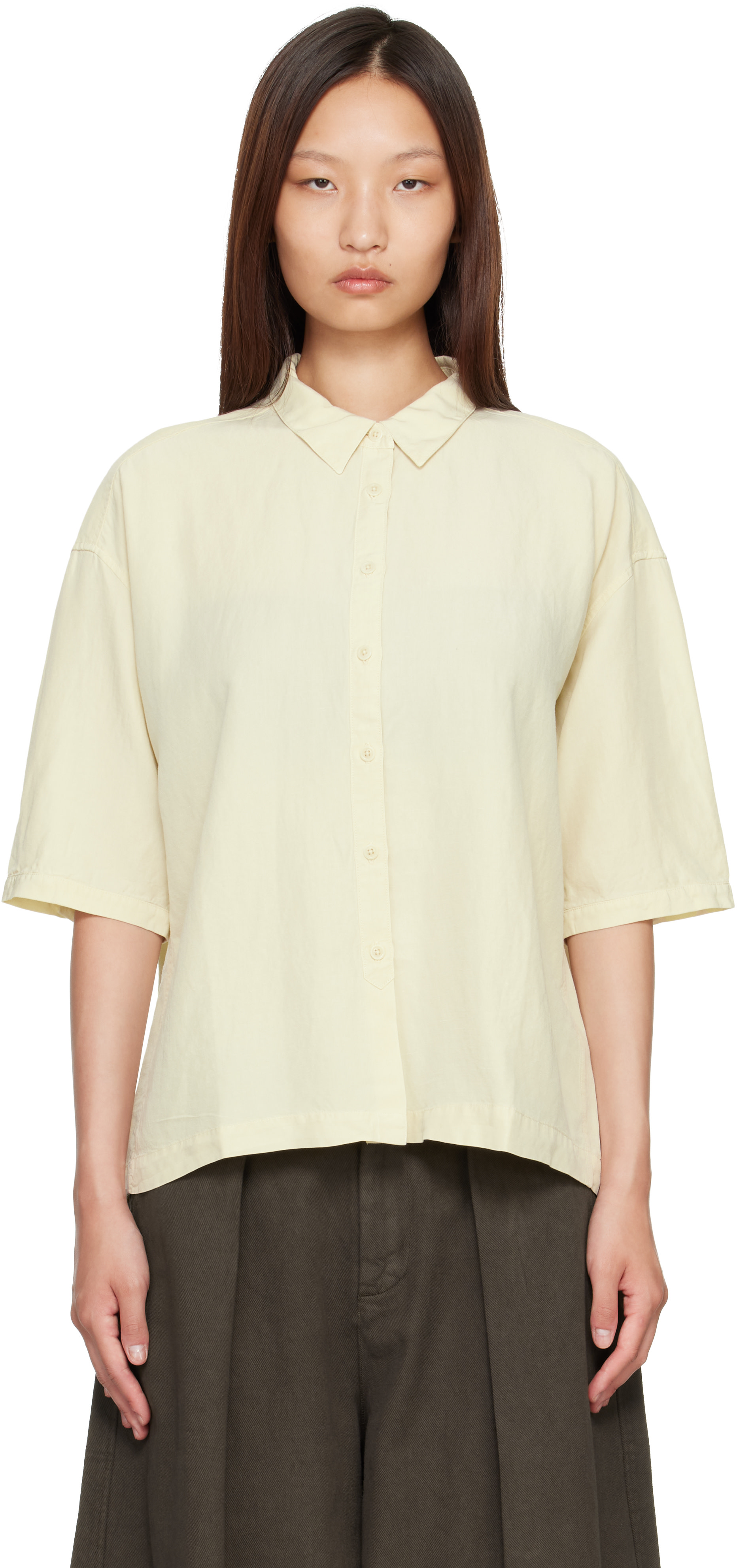 YMC - Chemise Marianne blanc cassé