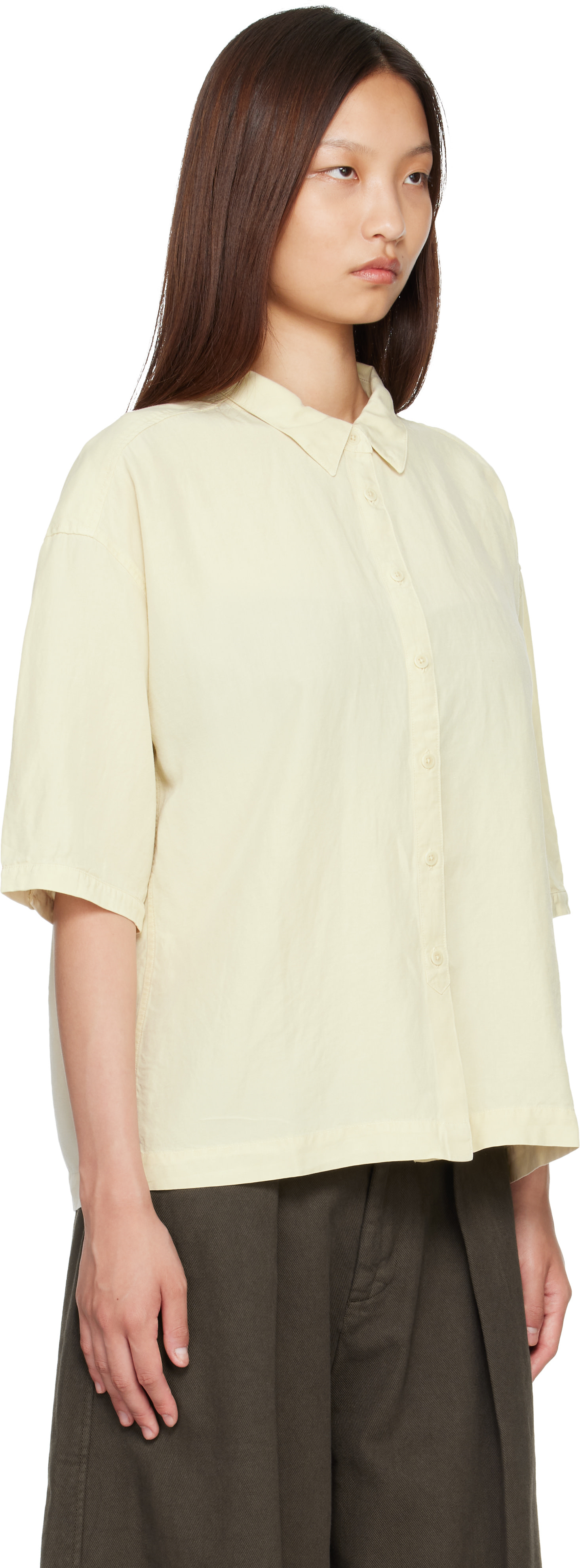 YMC - Chemise Marianne blanc cassé
