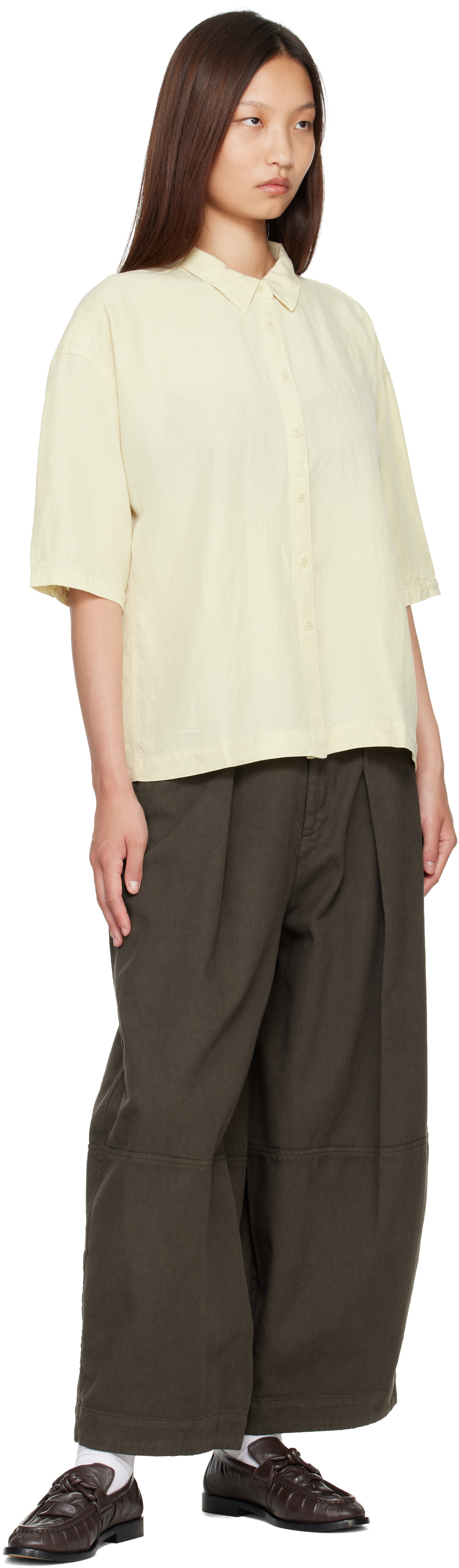 YMC - Chemise Marianne blanc cassé
