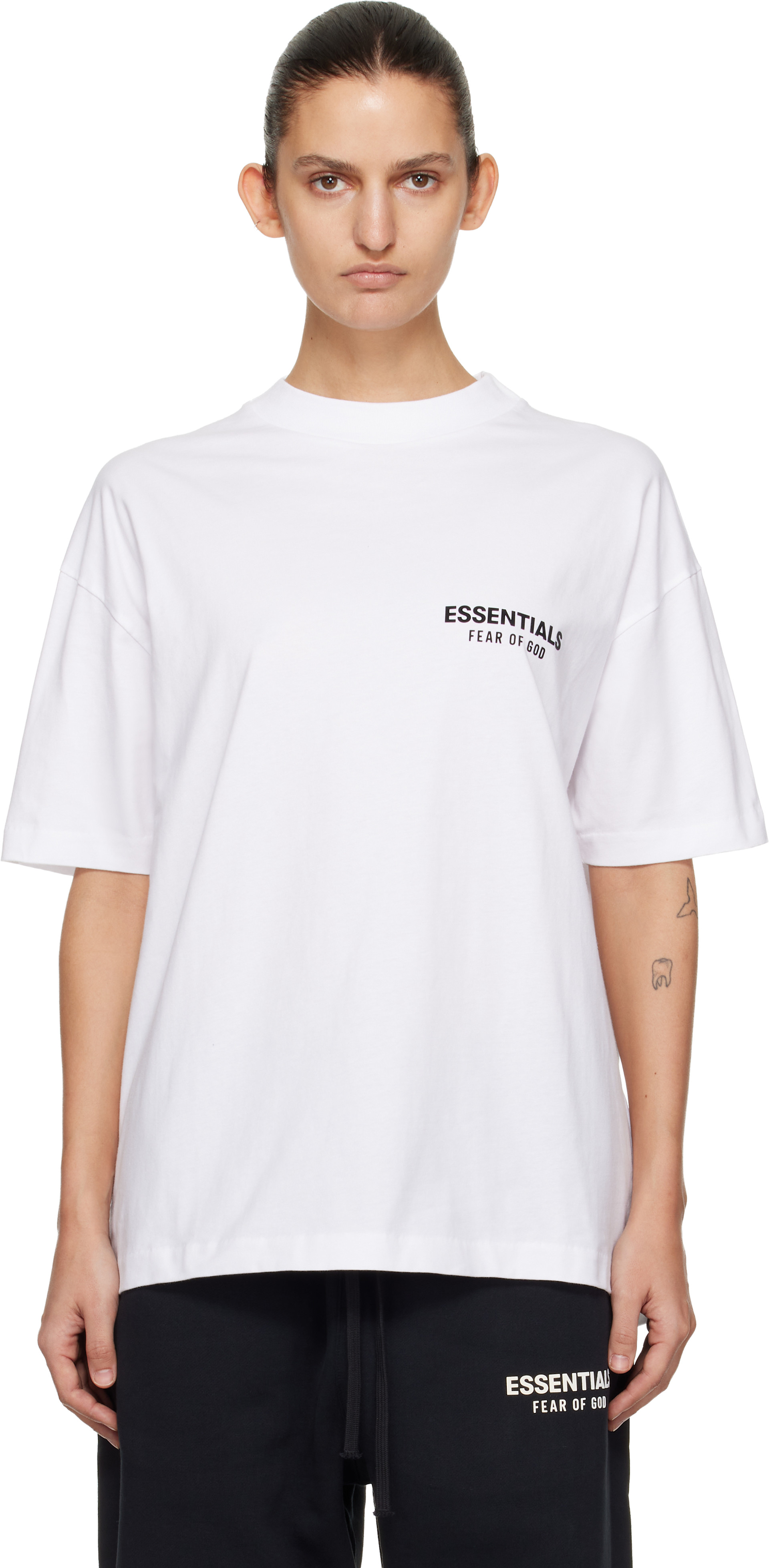 Fear of God ESSENTIALS - T-shirt blanc à coupe classique