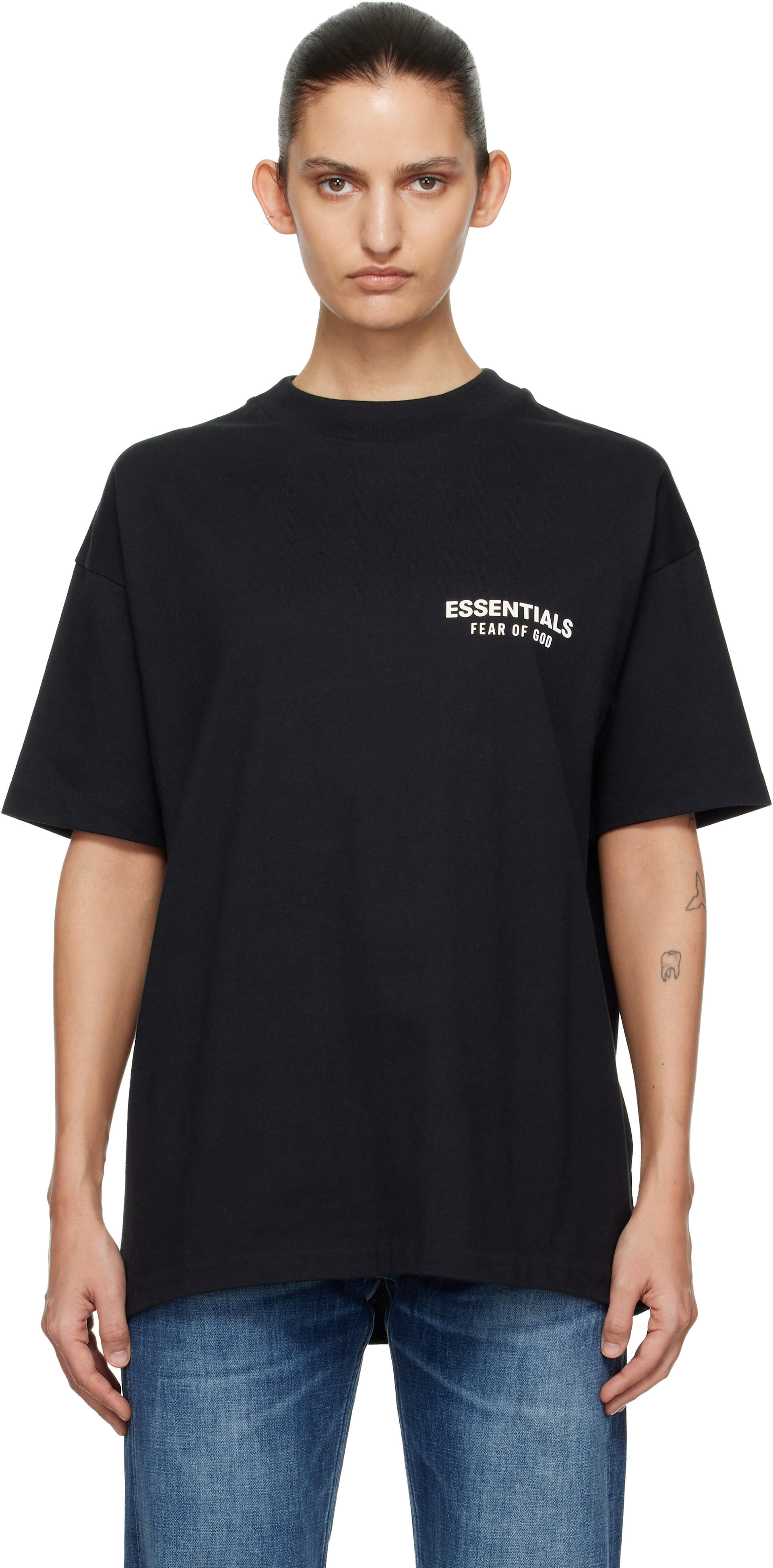 Fear of God ESSENTIALS - T-shirt noir à coupe classique