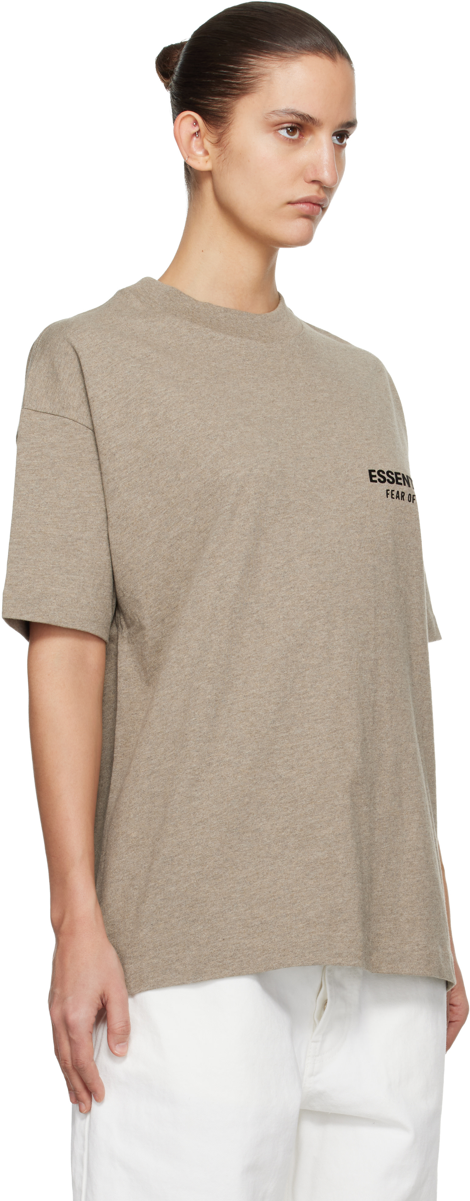 Fear of God ESSENTIALS - T-shirt beige à coupe classique