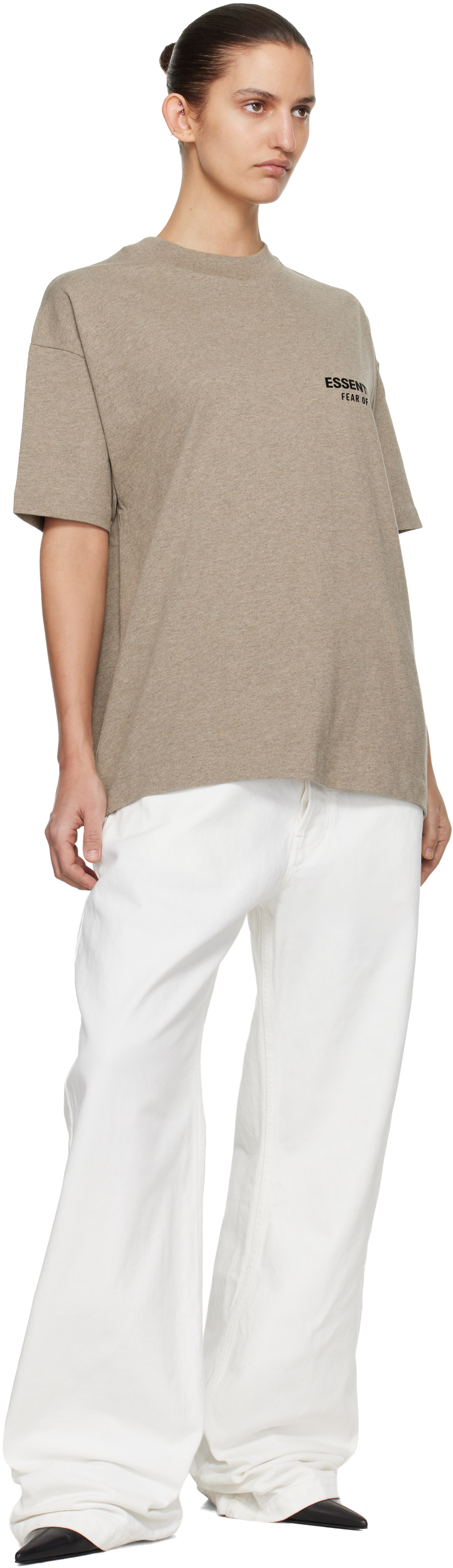 Fear of God ESSENTIALS - T-shirt beige à coupe classique
