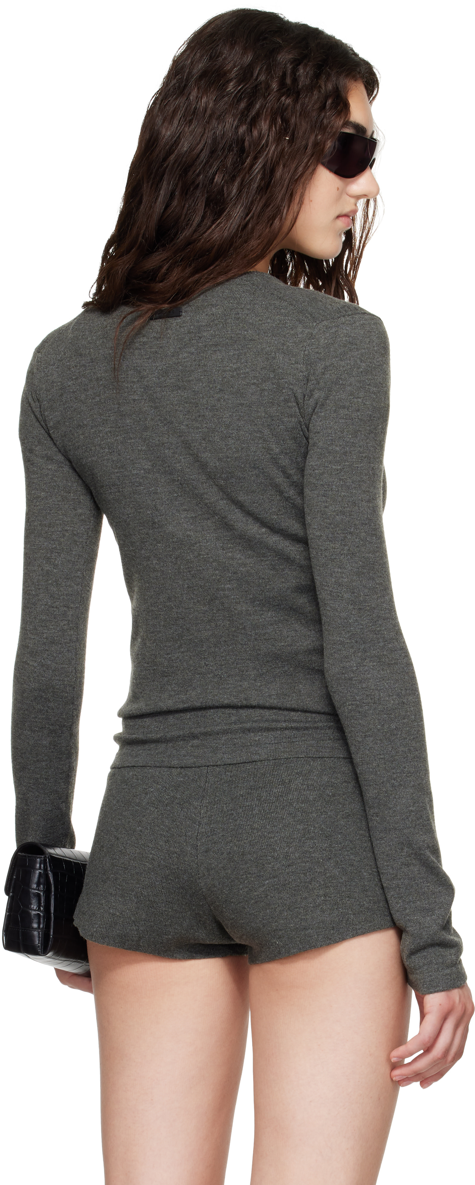 Fear of God ESSENTIALS - T-shirt à manches longues ajusté gris