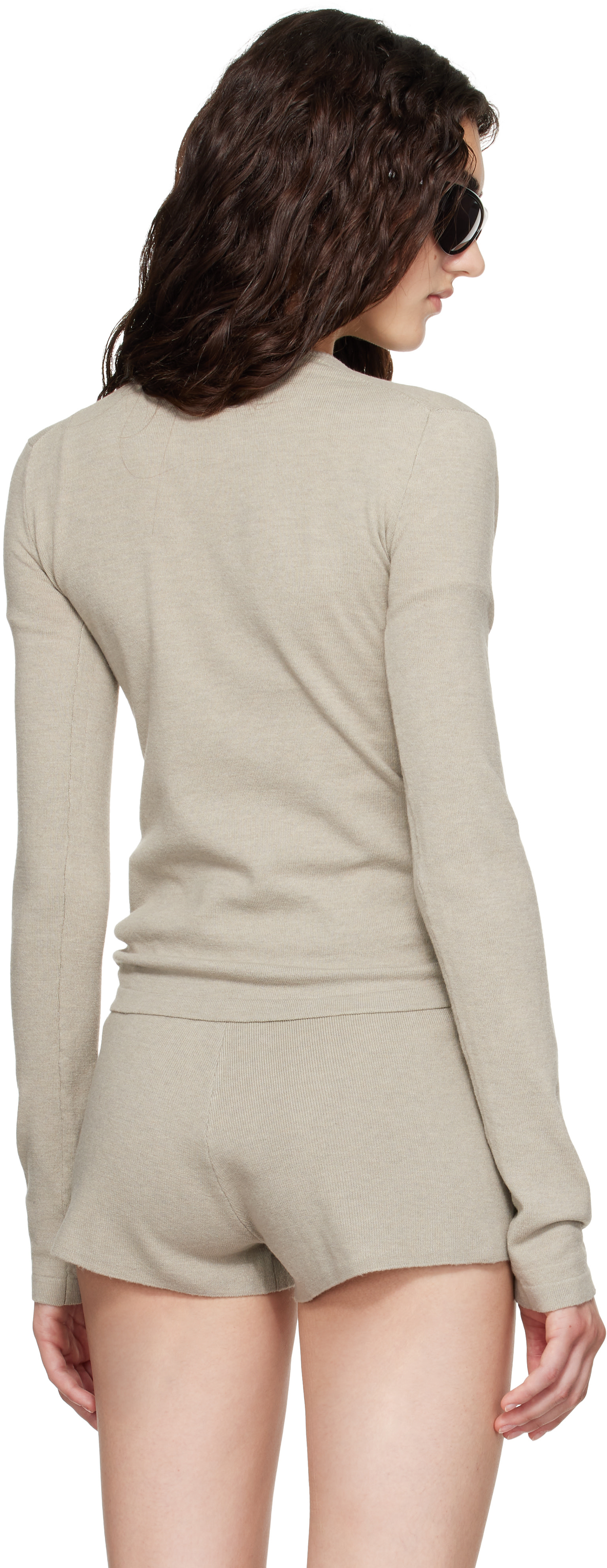 Fear of God ESSENTIALS - T-shirt à manches longues ajusté gris