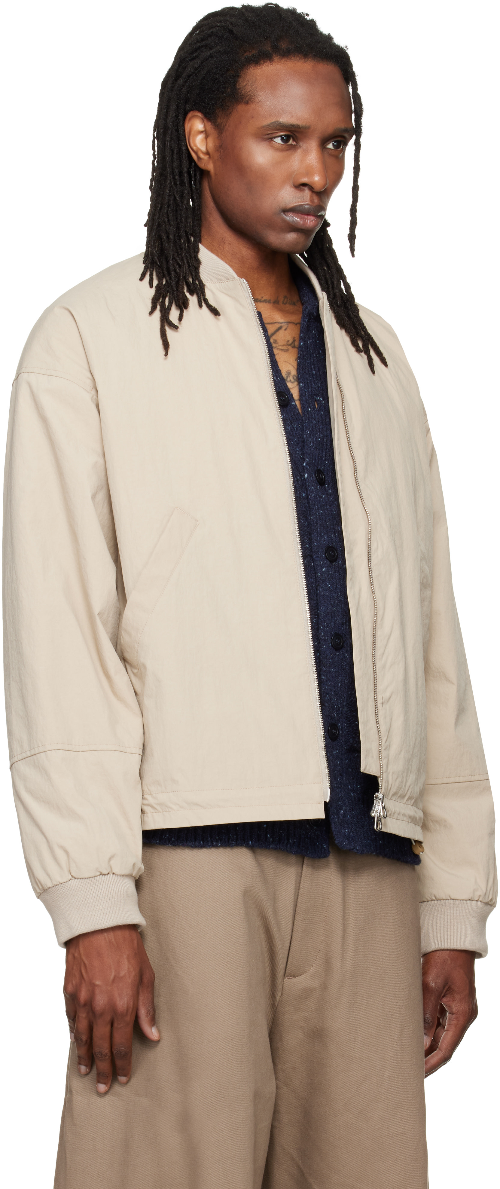 YMC - Blouson aviateur Basement beige