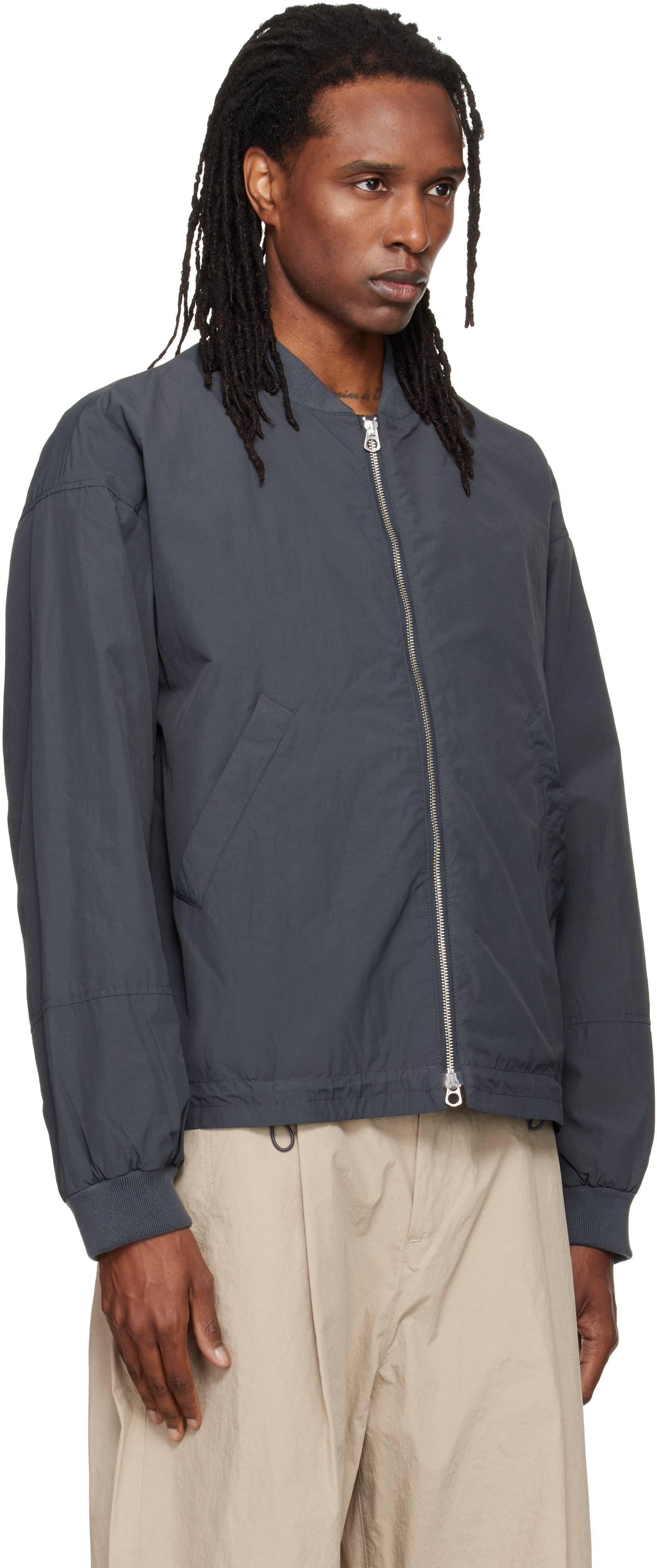 YMC - Blouson aviateur Basement gris