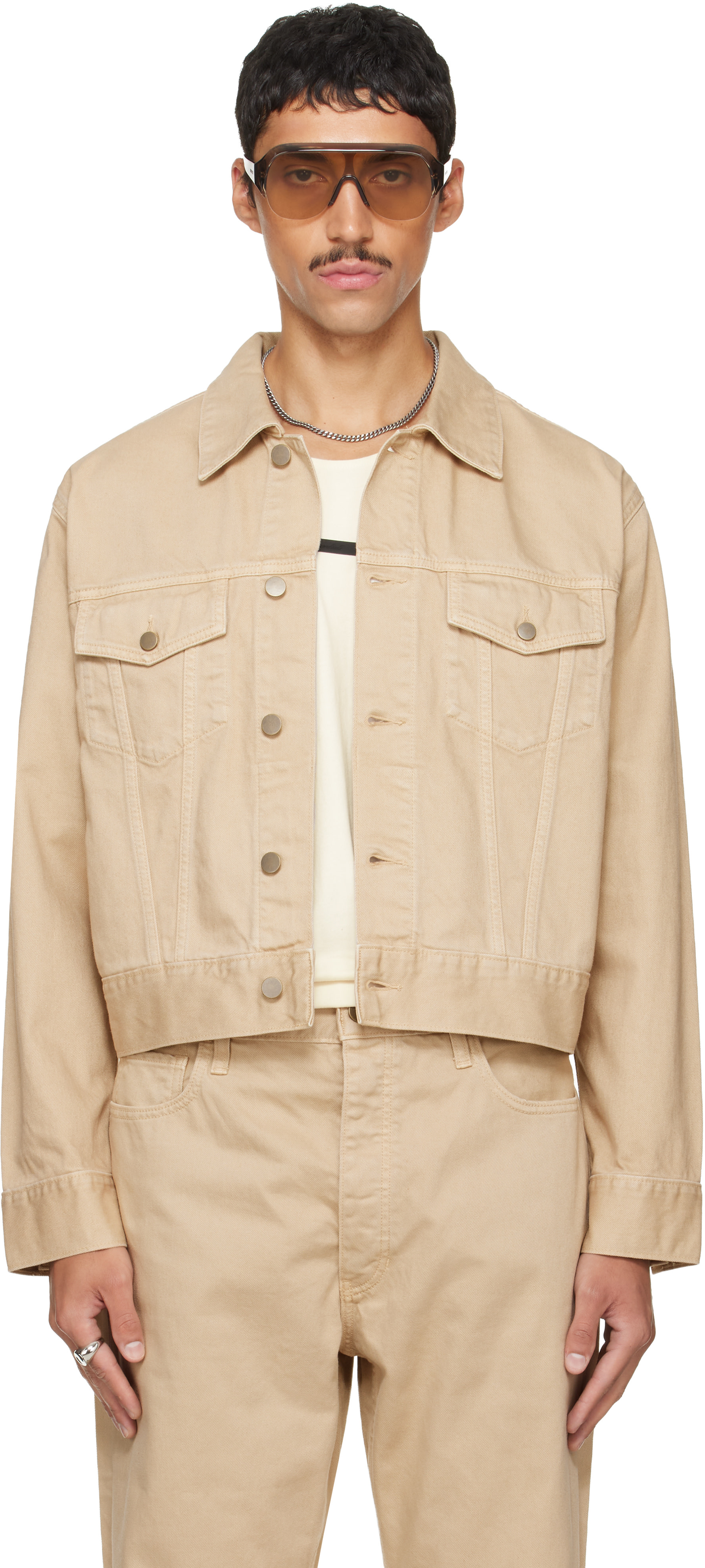 Fear of God ESSENTIALS - Beige Classic Denim Jacket
