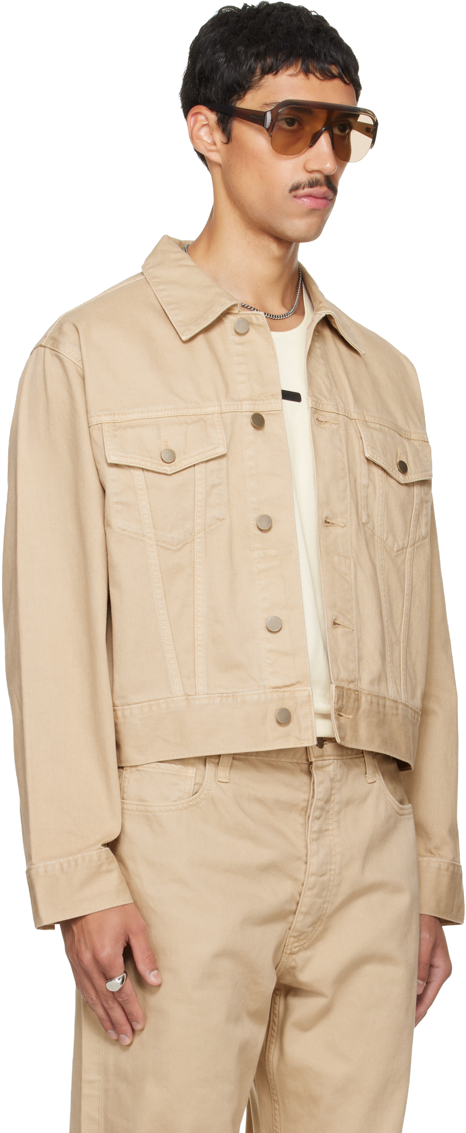 Fear of God ESSENTIALS - Beige Classic Denim Jacket