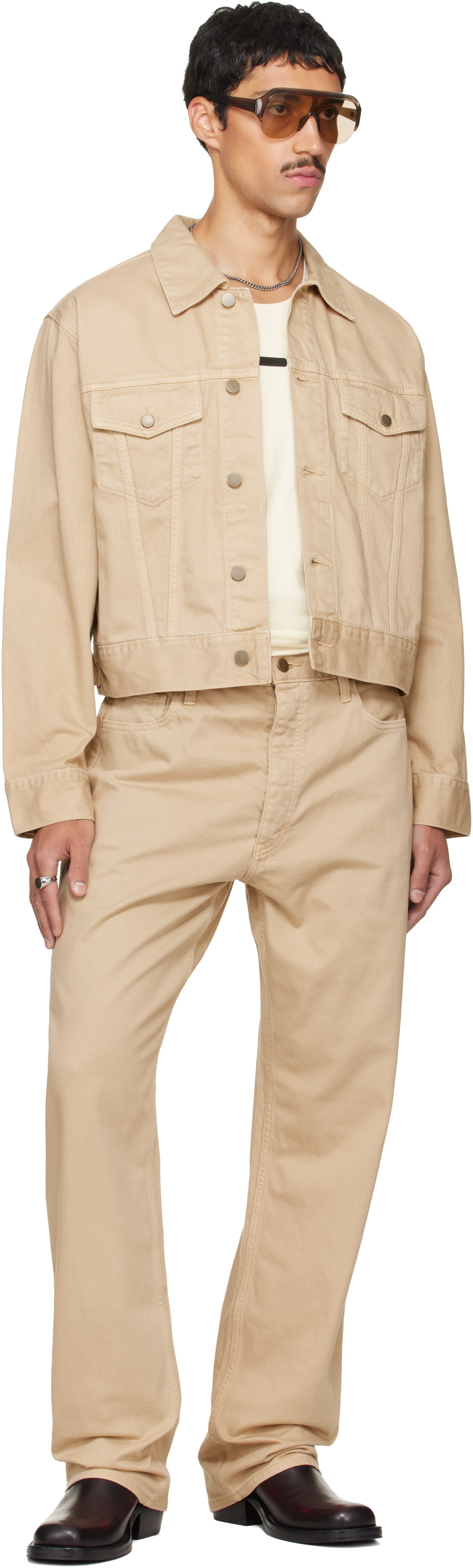 Fear of God ESSENTIALS - Beige Classic Denim Jacket