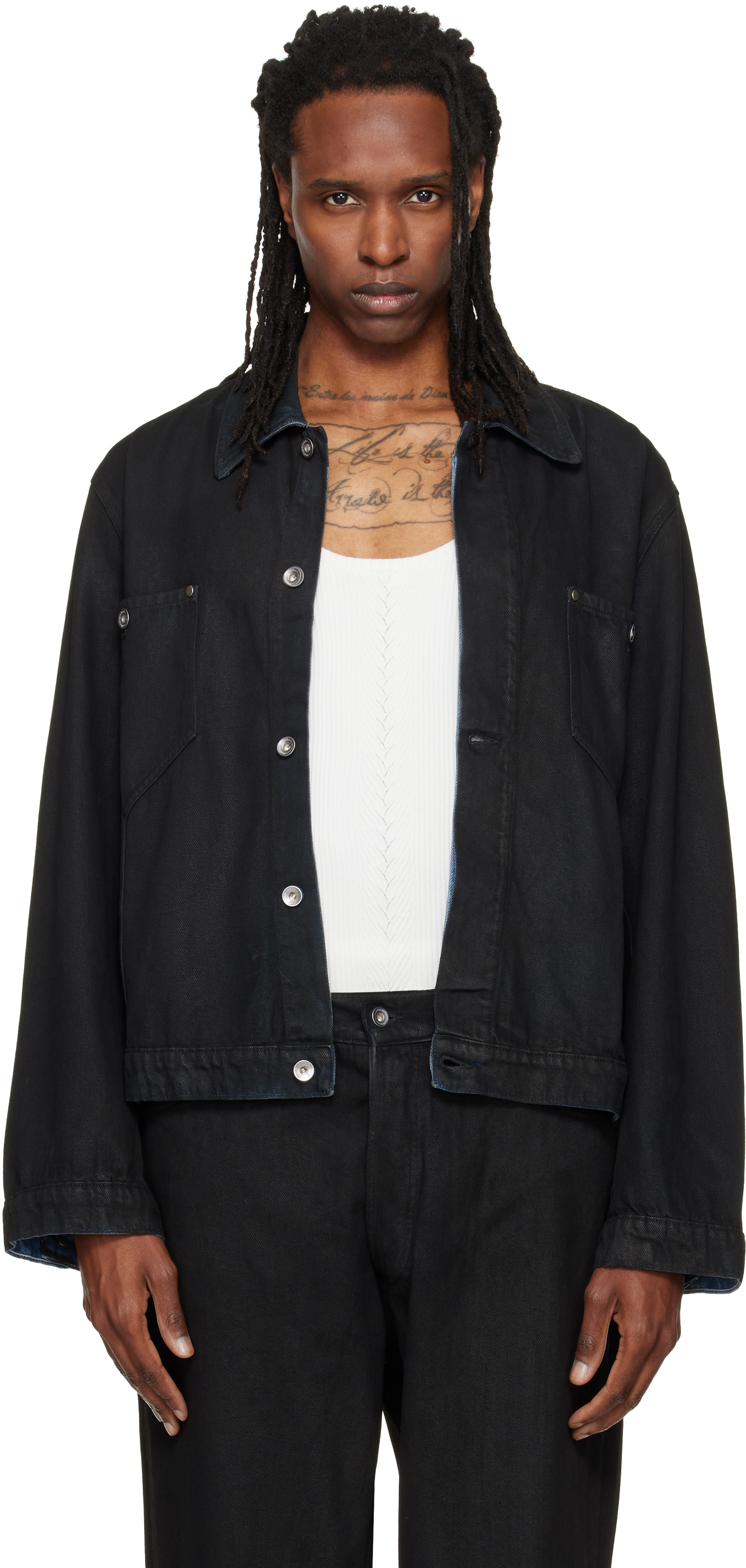 YMC - Blouson Loft noir en denim