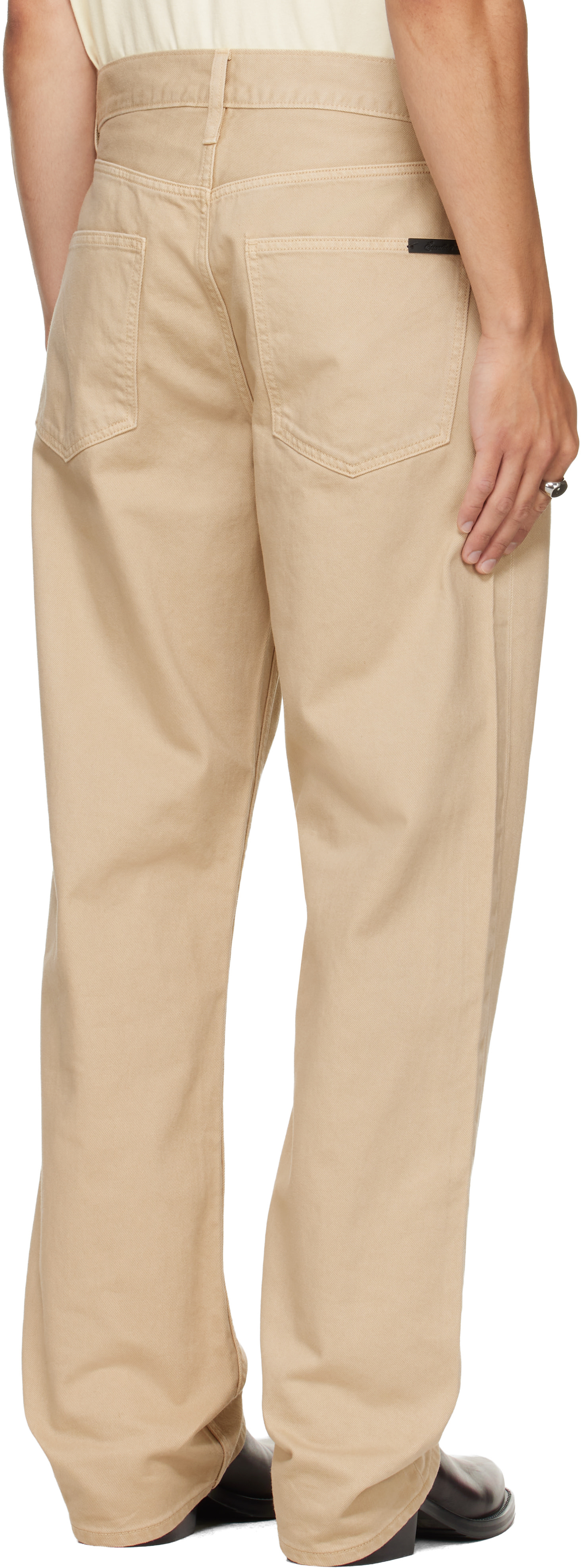 Fear of God ESSENTIALS - Beige 5-Pocket Denim Jeans