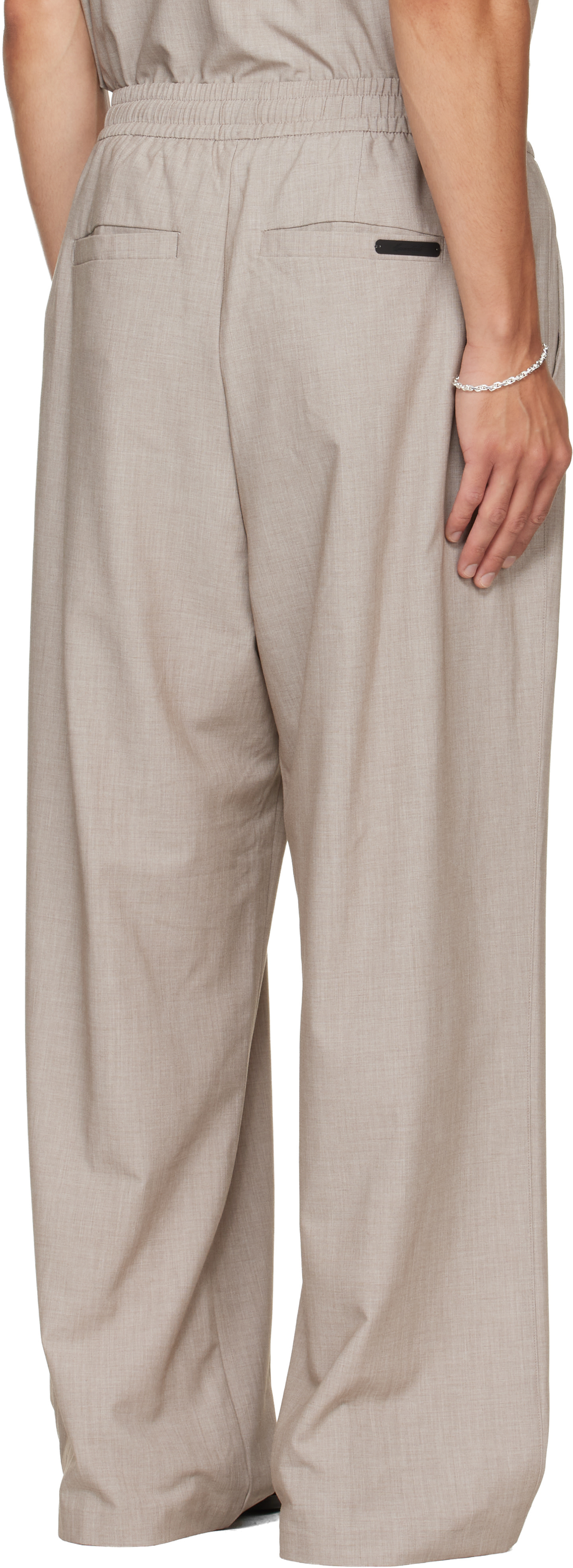 Fear of God ESSENTIALS - Gray Pleat Front Drawstring Trousers