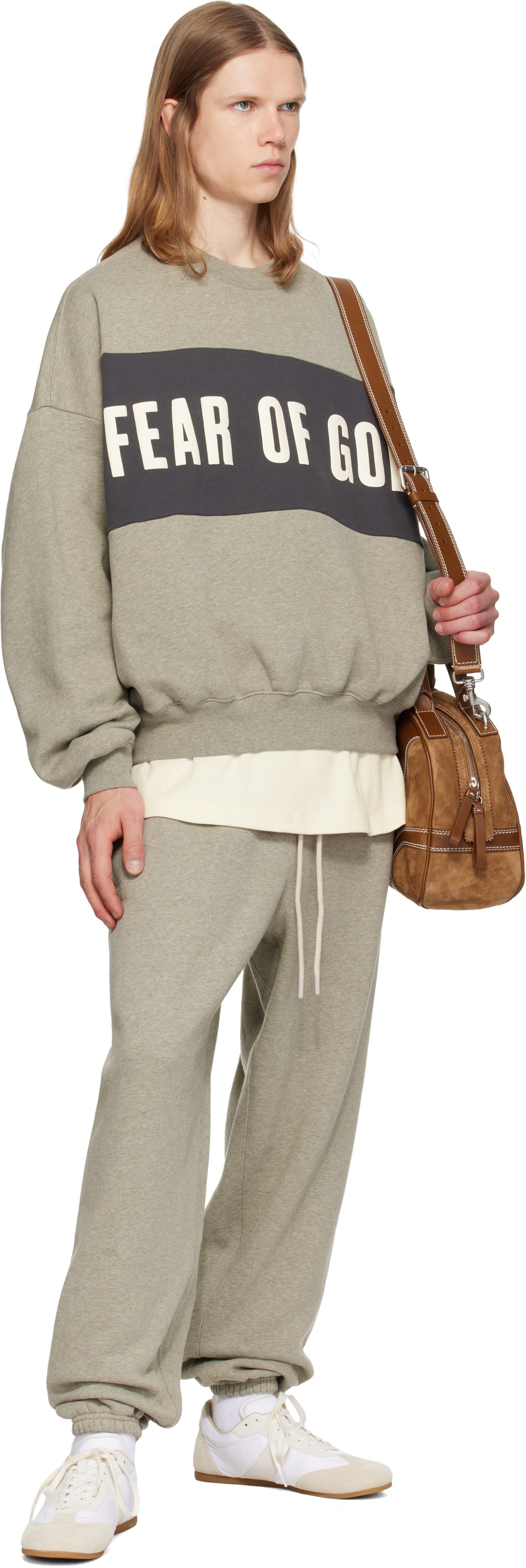 Fear of God ESSENTIALS - Pantalon de survêtement gris en molleton
