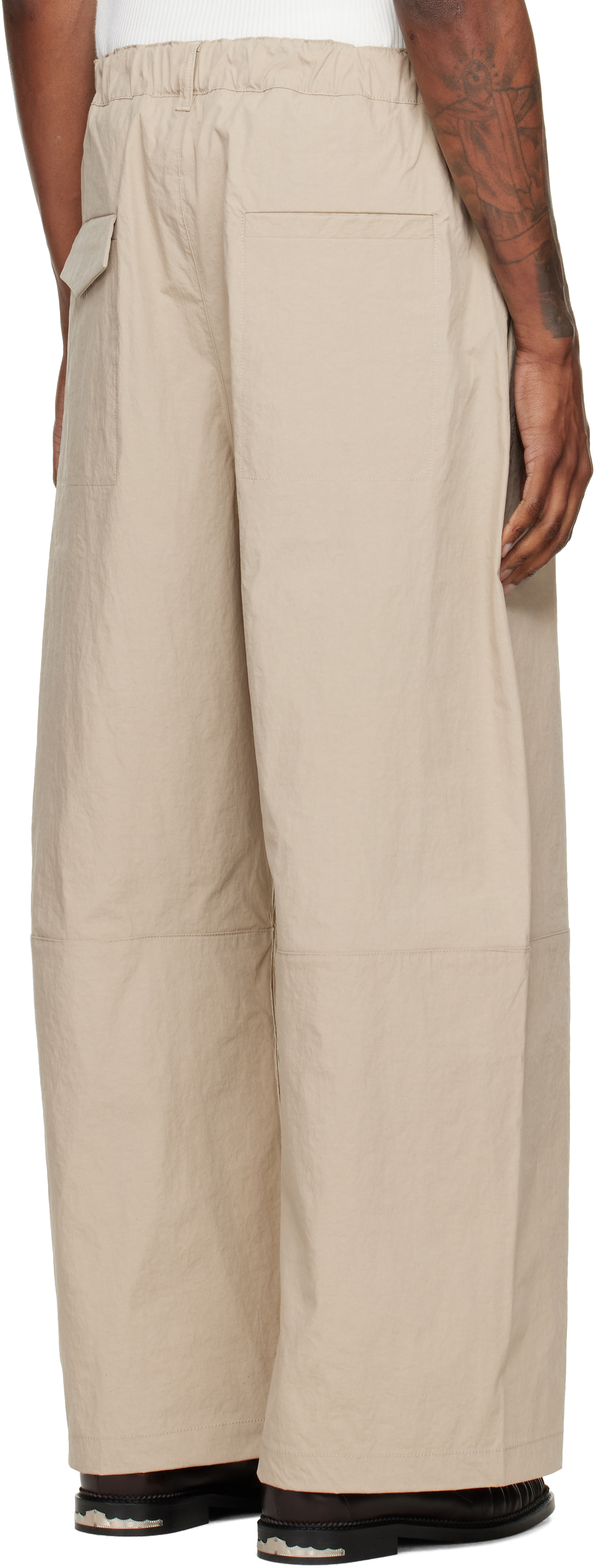 YMC - Beige Drop Out Trousers