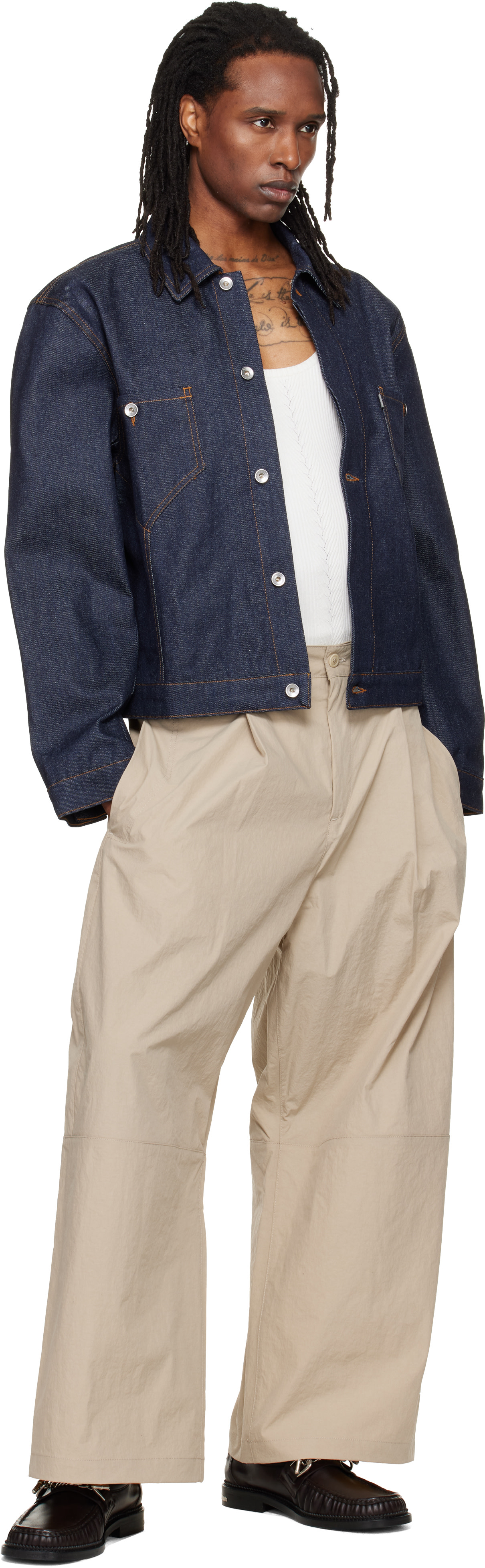 YMC - Pantalon Drop Out beige