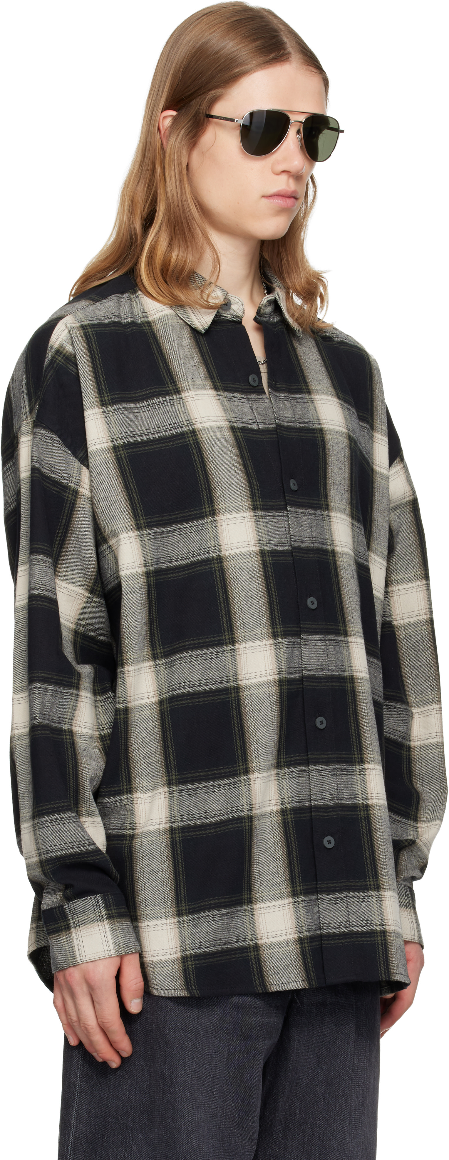 Fear of God ESSENTIALS - Chemise noir et blanc à boutons
