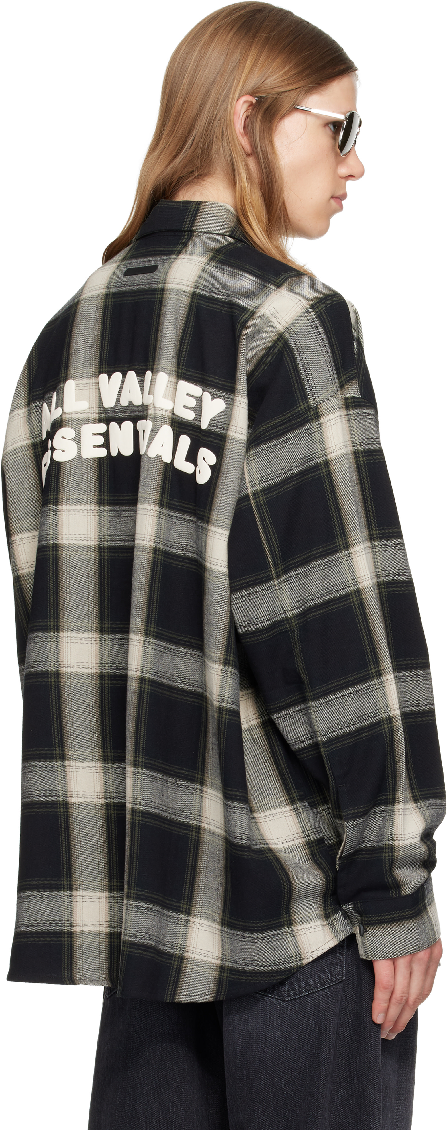Fear of God ESSENTIALS - Chemise noir et blanc à boutons