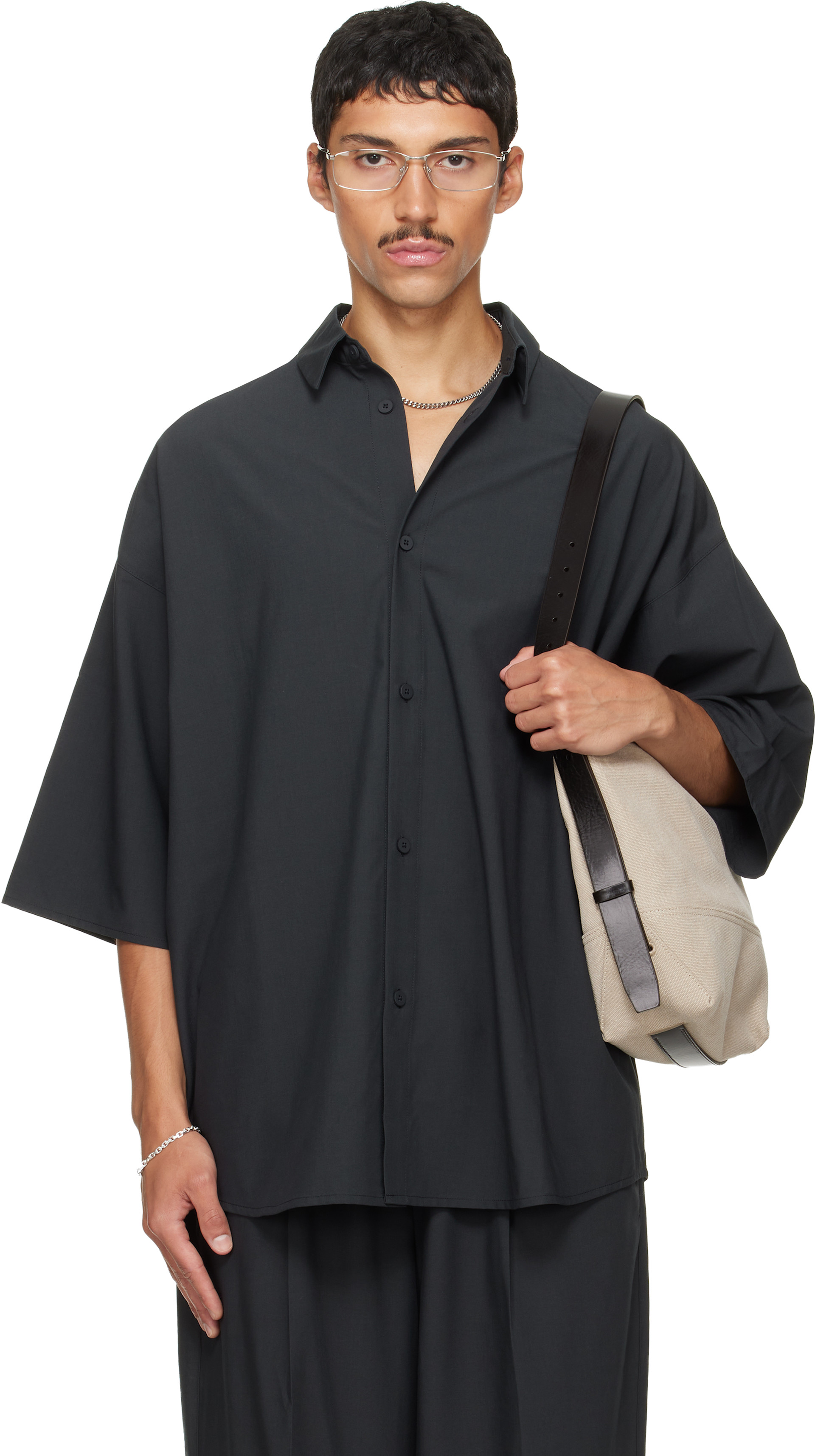 Fear of God ESSENTIALS - Black Button Up Shirt