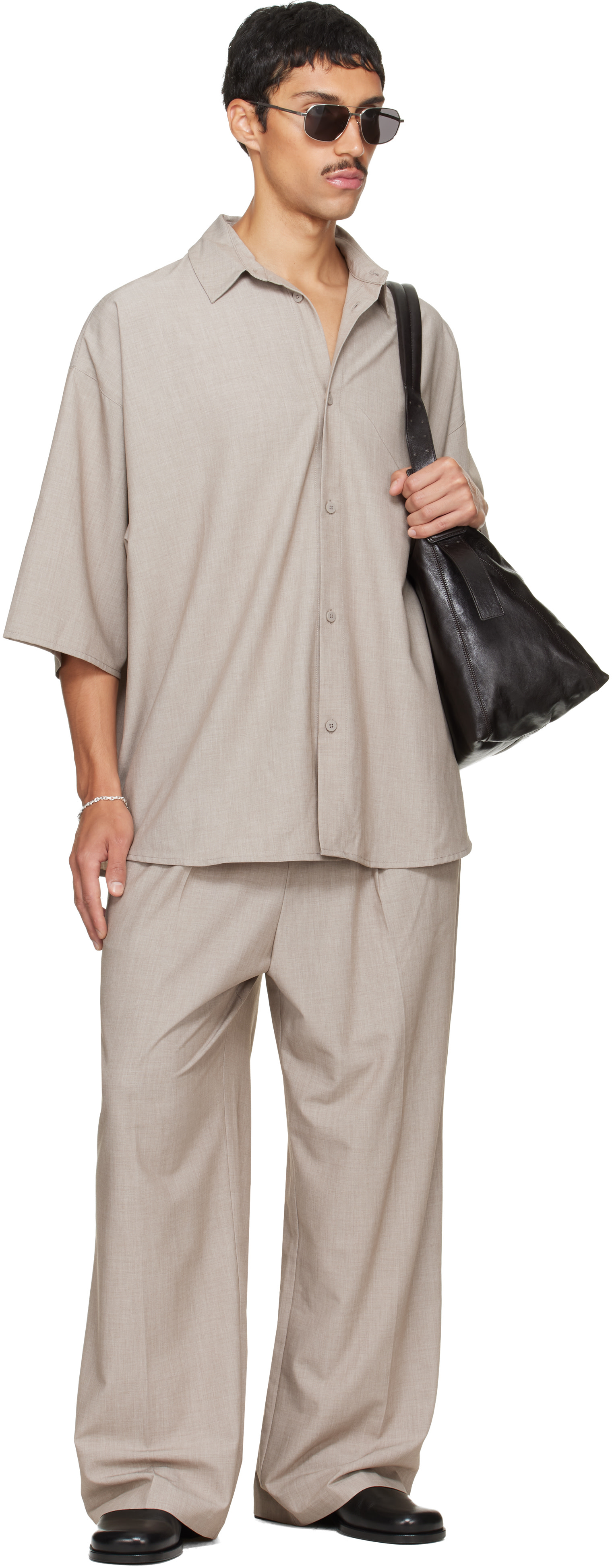 Fear of God ESSENTIALS - Chemise grise à boutons