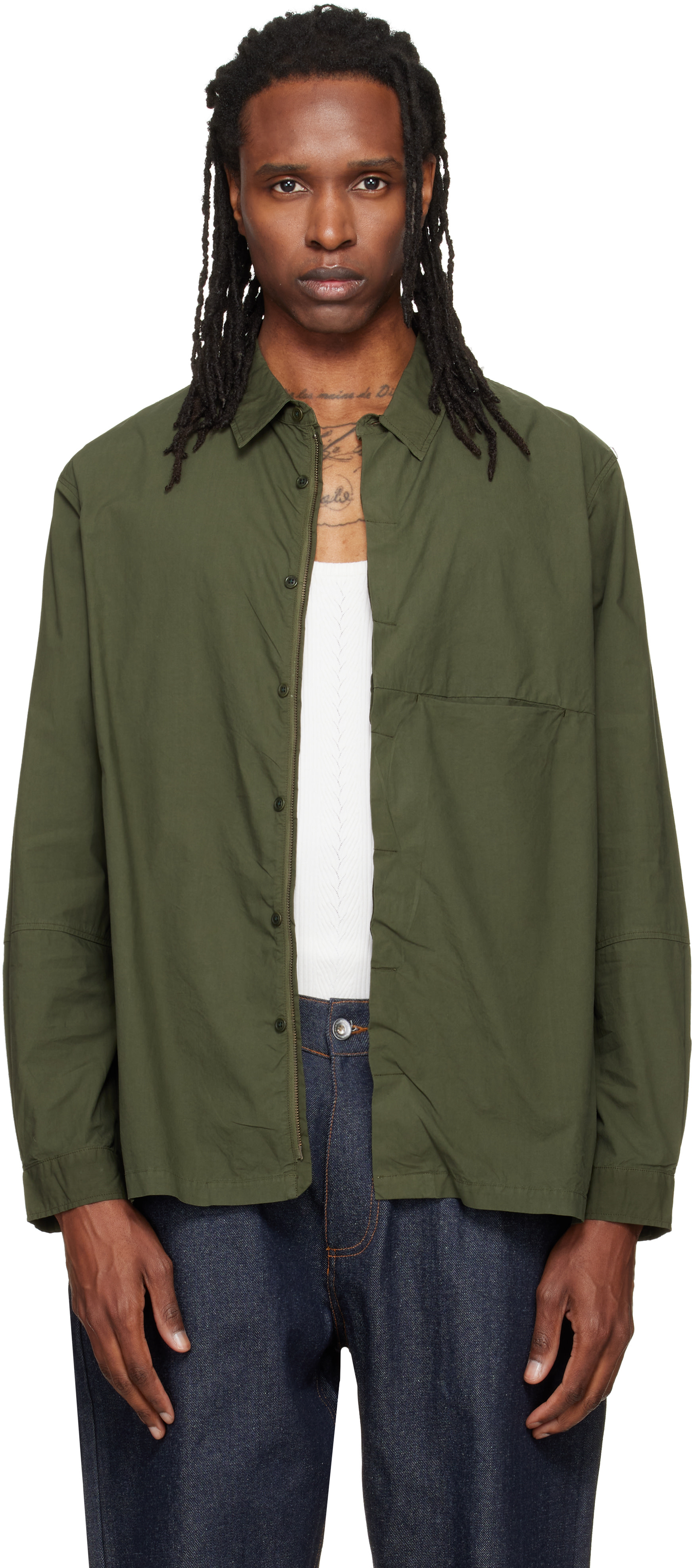 YMC - Surchemise Blackout verte