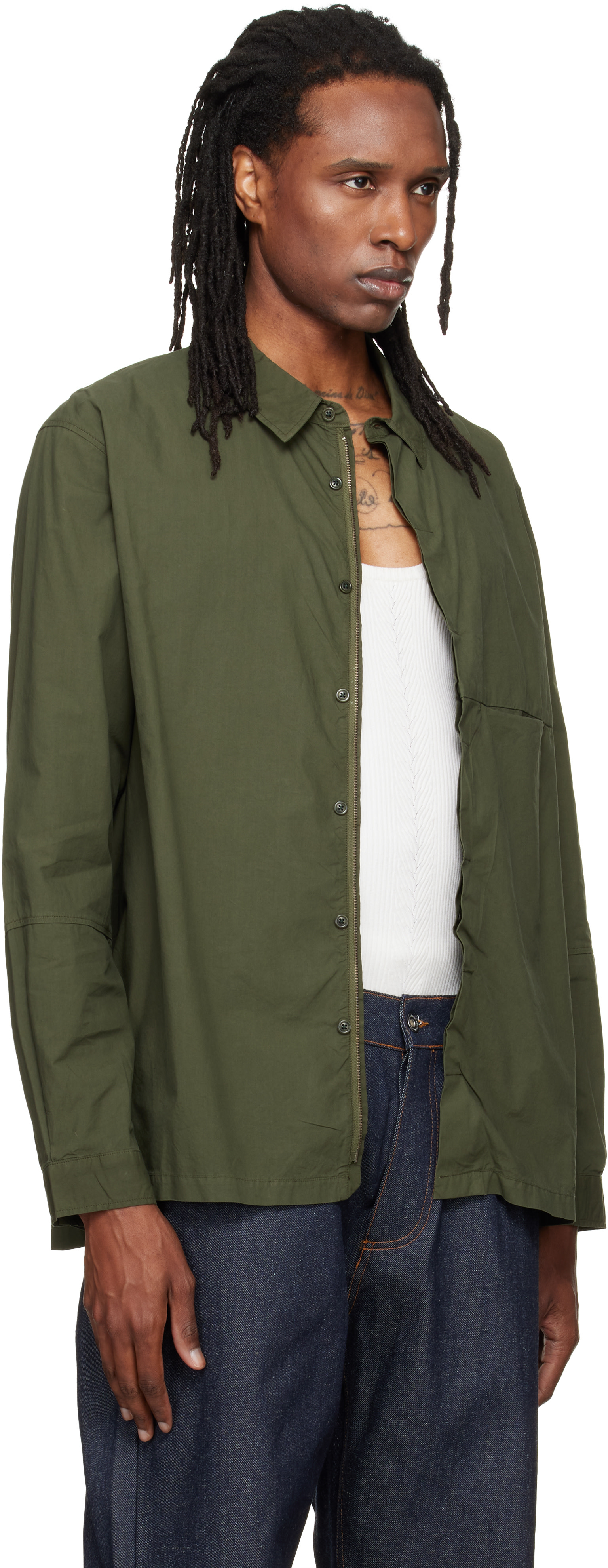 YMC - Surchemise Blackout verte