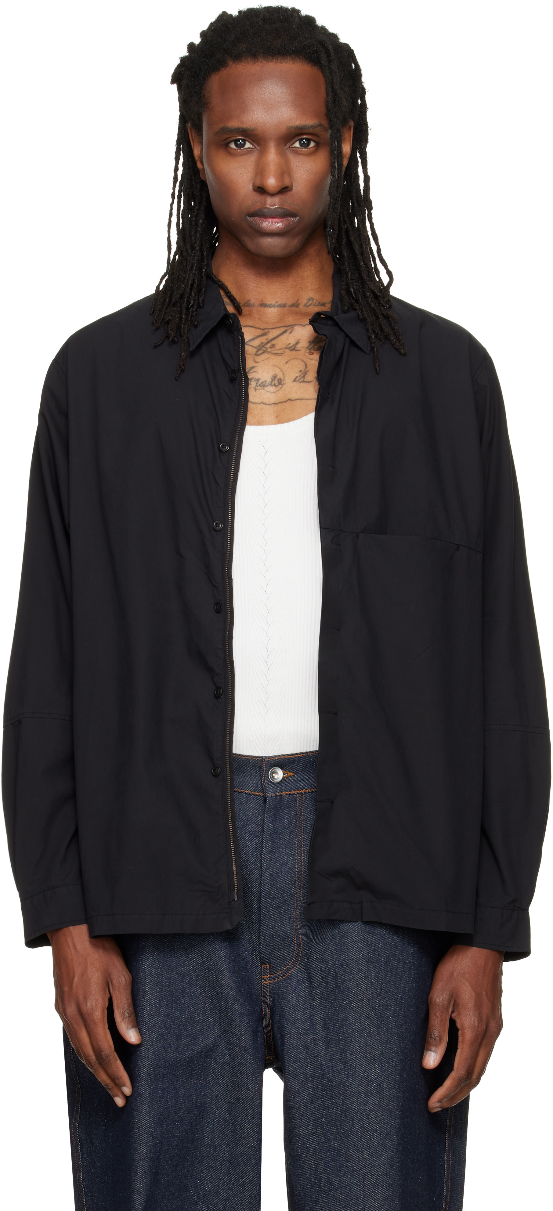 YMC - Black Blackout Overshirt