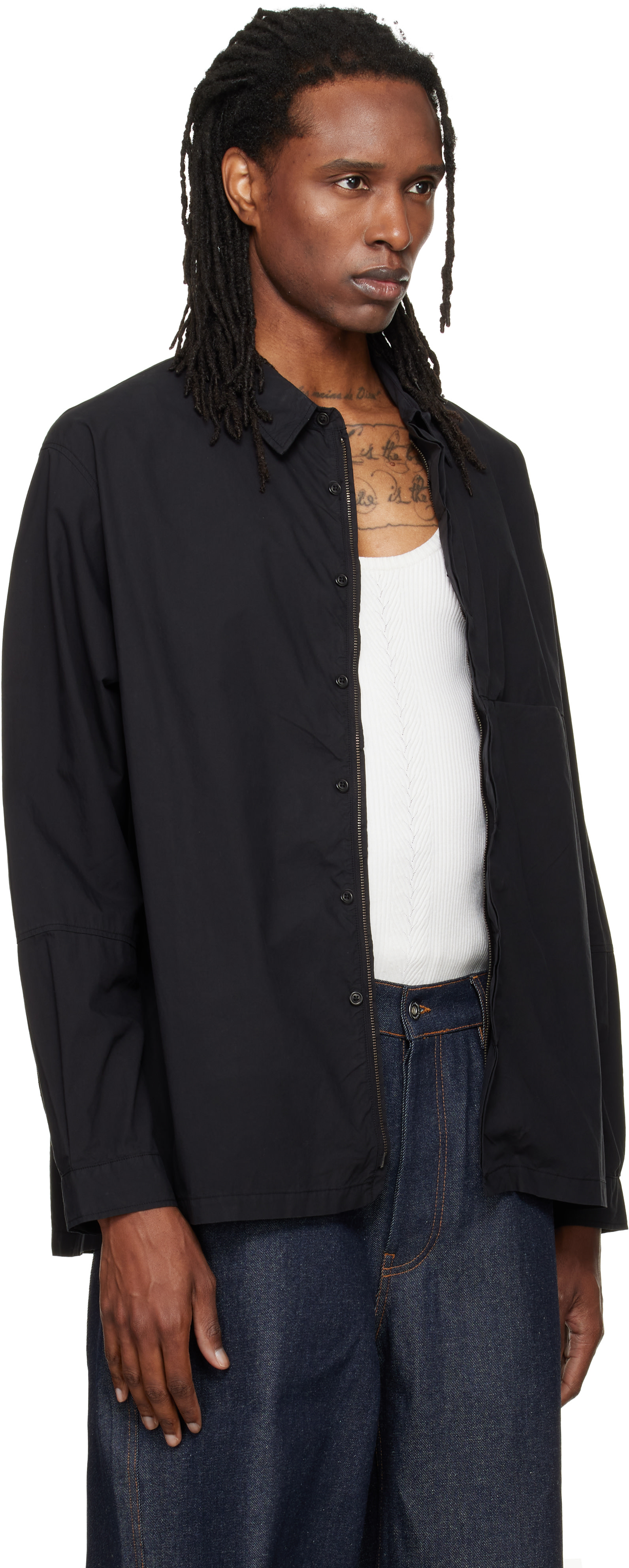 YMC - Black Blackout Overshirt