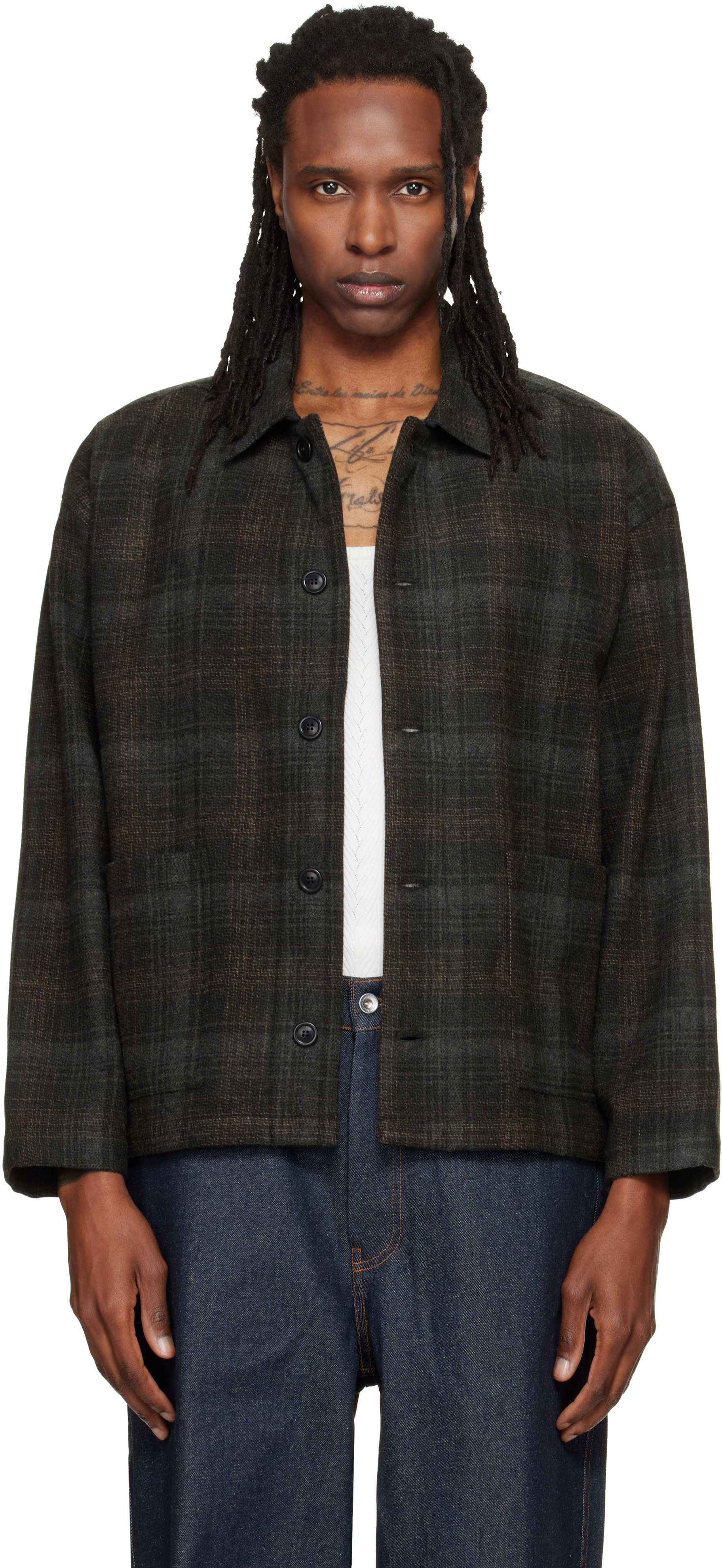 YMC - Gray & Brown PJ Overshirt
