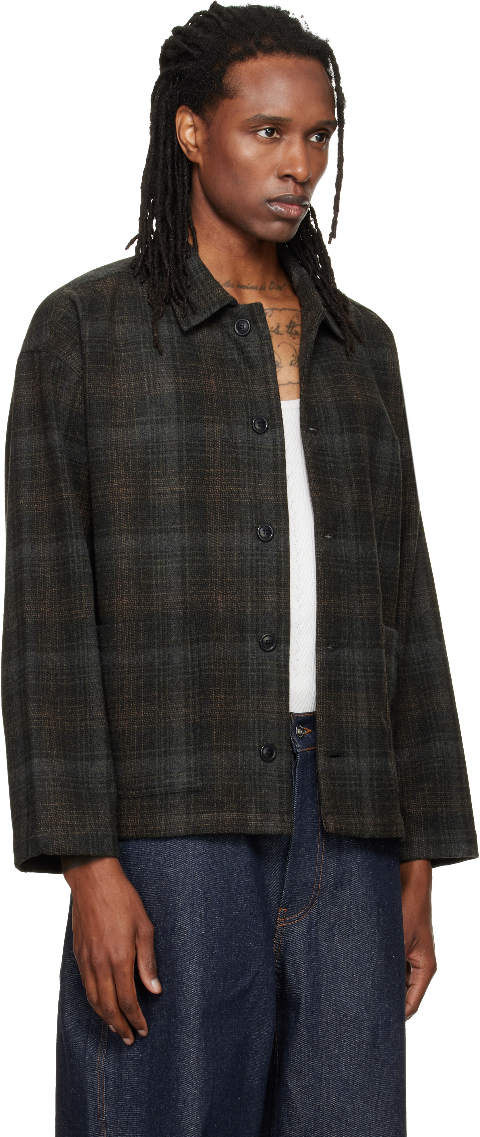 YMC - Gray & Brown PJ Overshirt