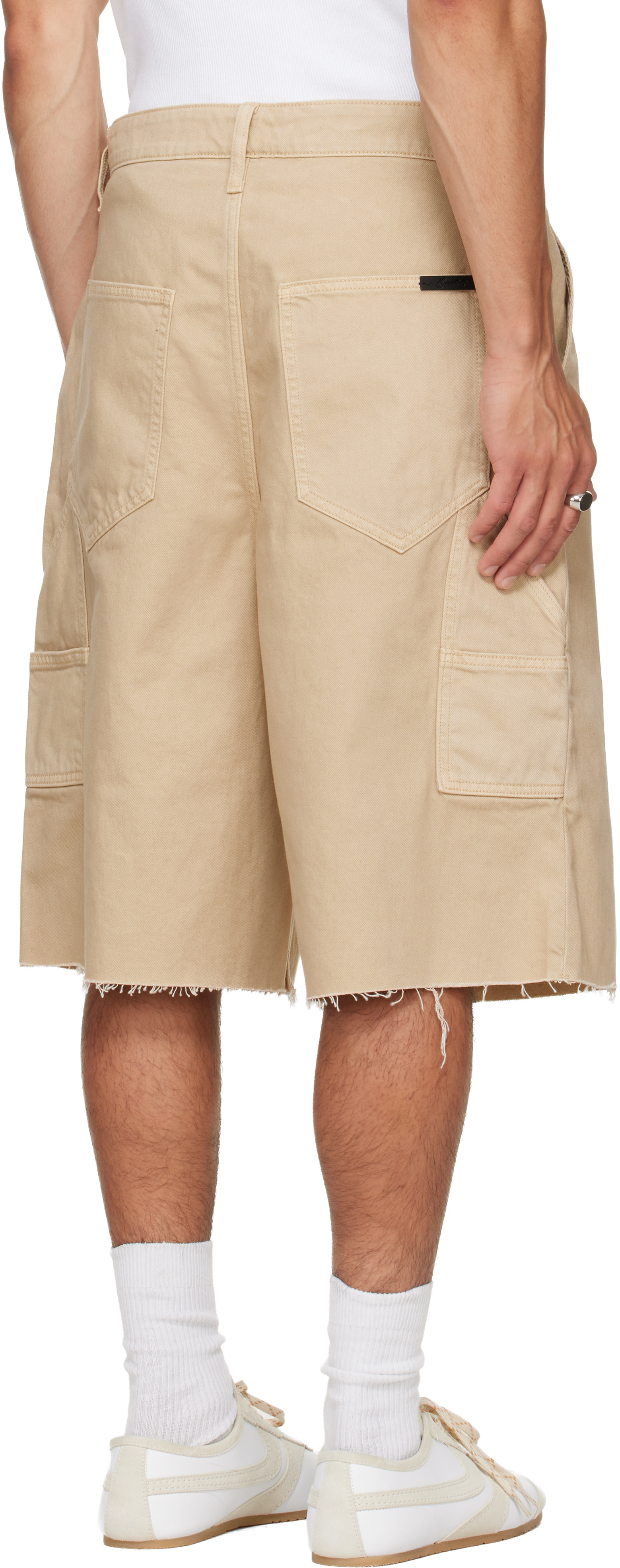 Fear of God ESSENTIALS - Beige Raw Cut 5-Pocket Shorts