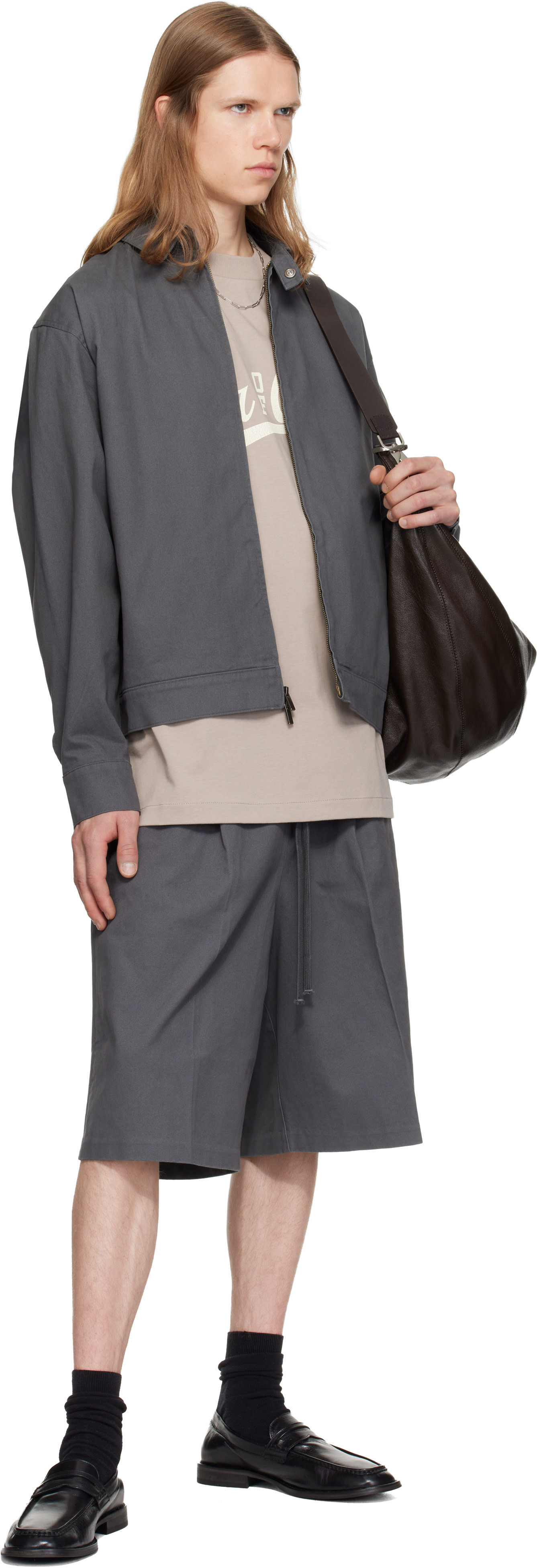 Fear of God ESSENTIALS - Gray Relaxed Drawstring Shorts